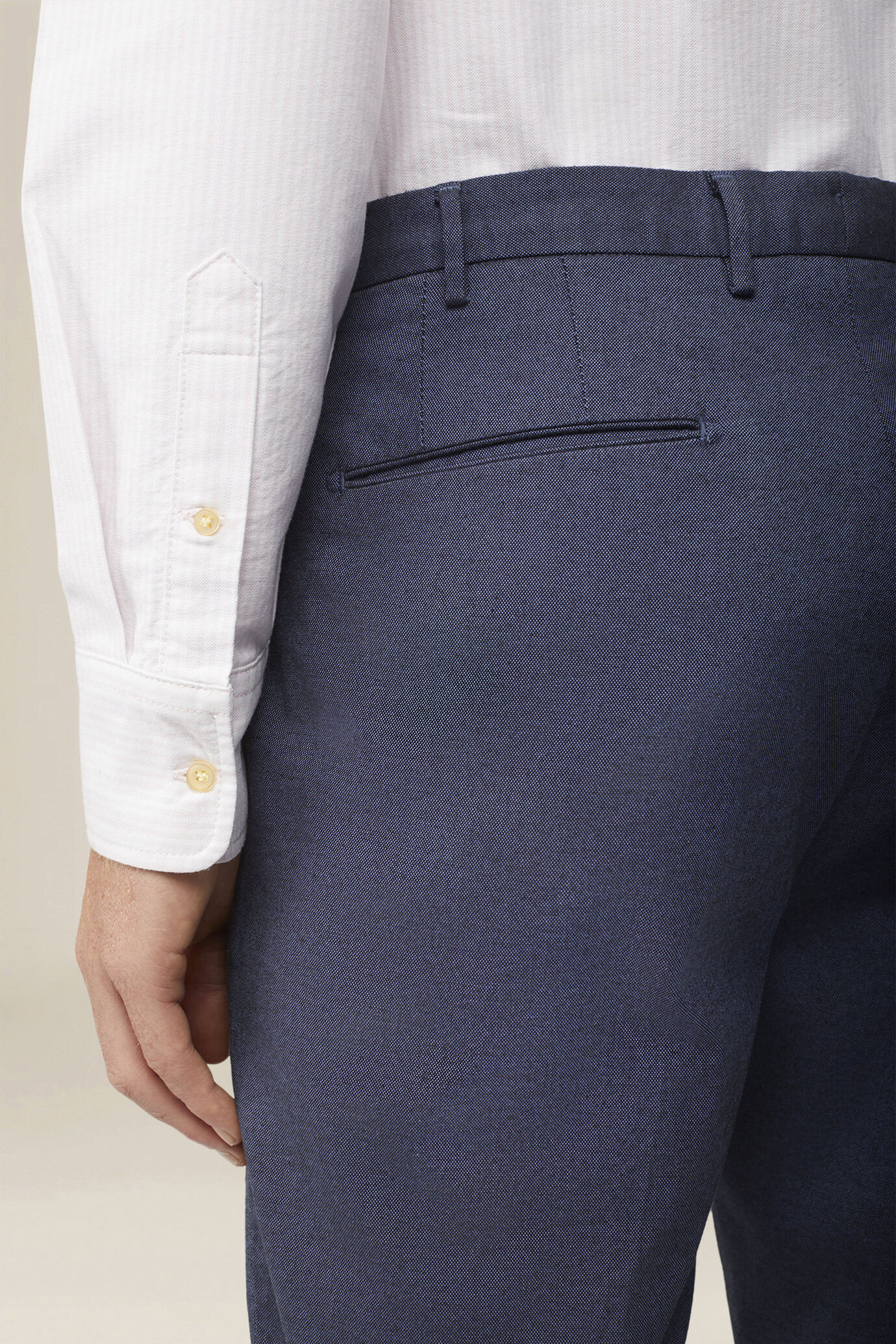 Herrenhemd aus 100 % Baumwolle Oxford mit Streifen und Button-Down-Kragen image number 3