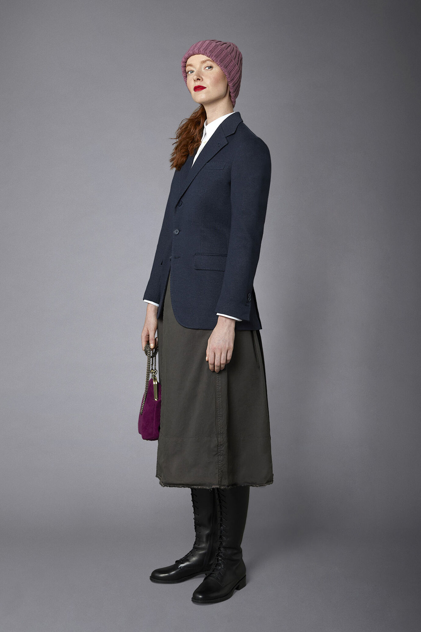 Giacca monopetto genderless in jersey stampato regular fit image number 3