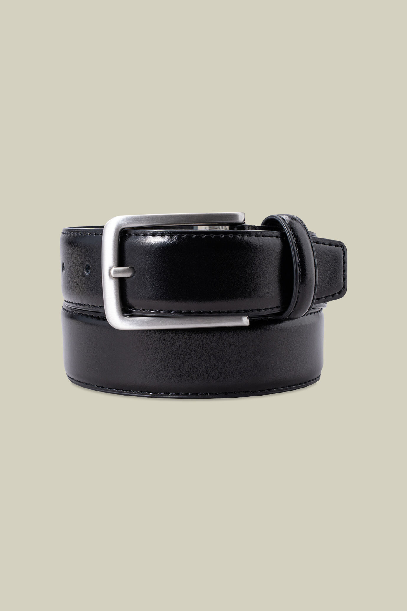 Ceinture pour homme 100 % cuir avec coutures lat&eacute;rales image number 1