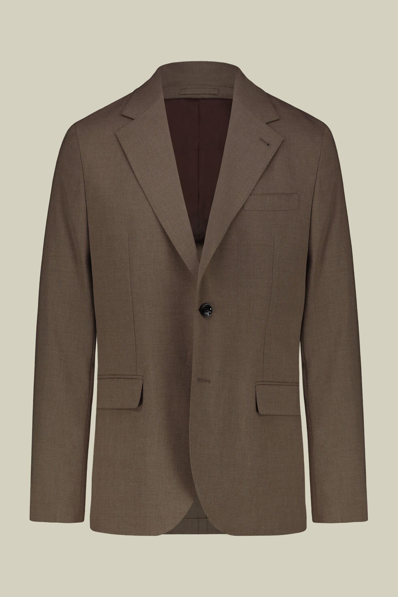Abito uomo monopetto con pantalone ad una pinces in tessuto bi-stretch