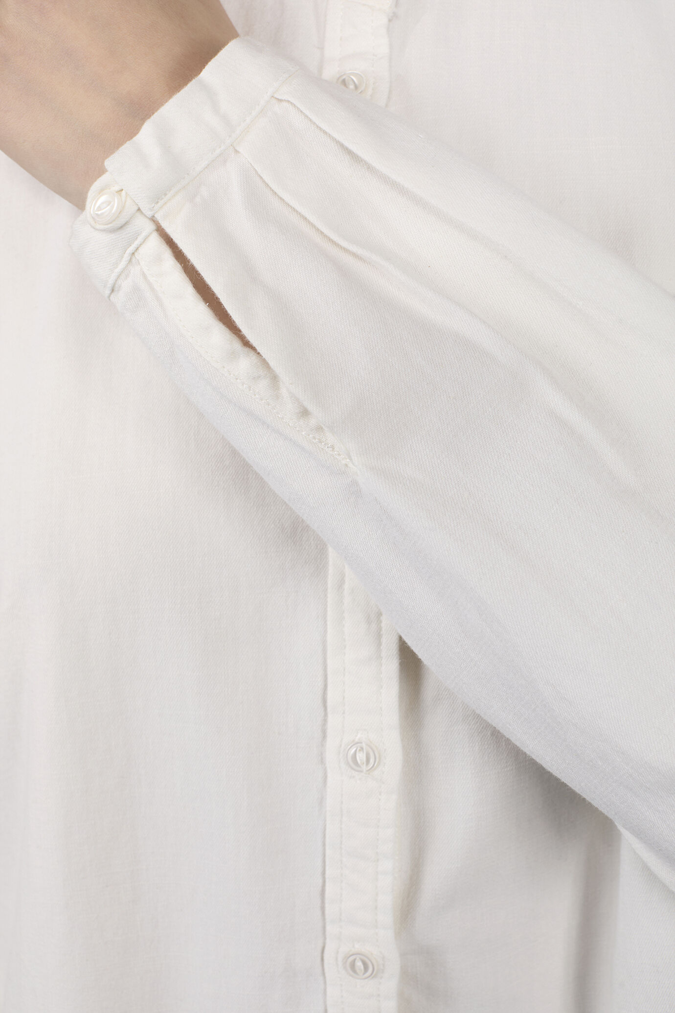 Camicia casual 100% cotone tinta unita oversize image number 3