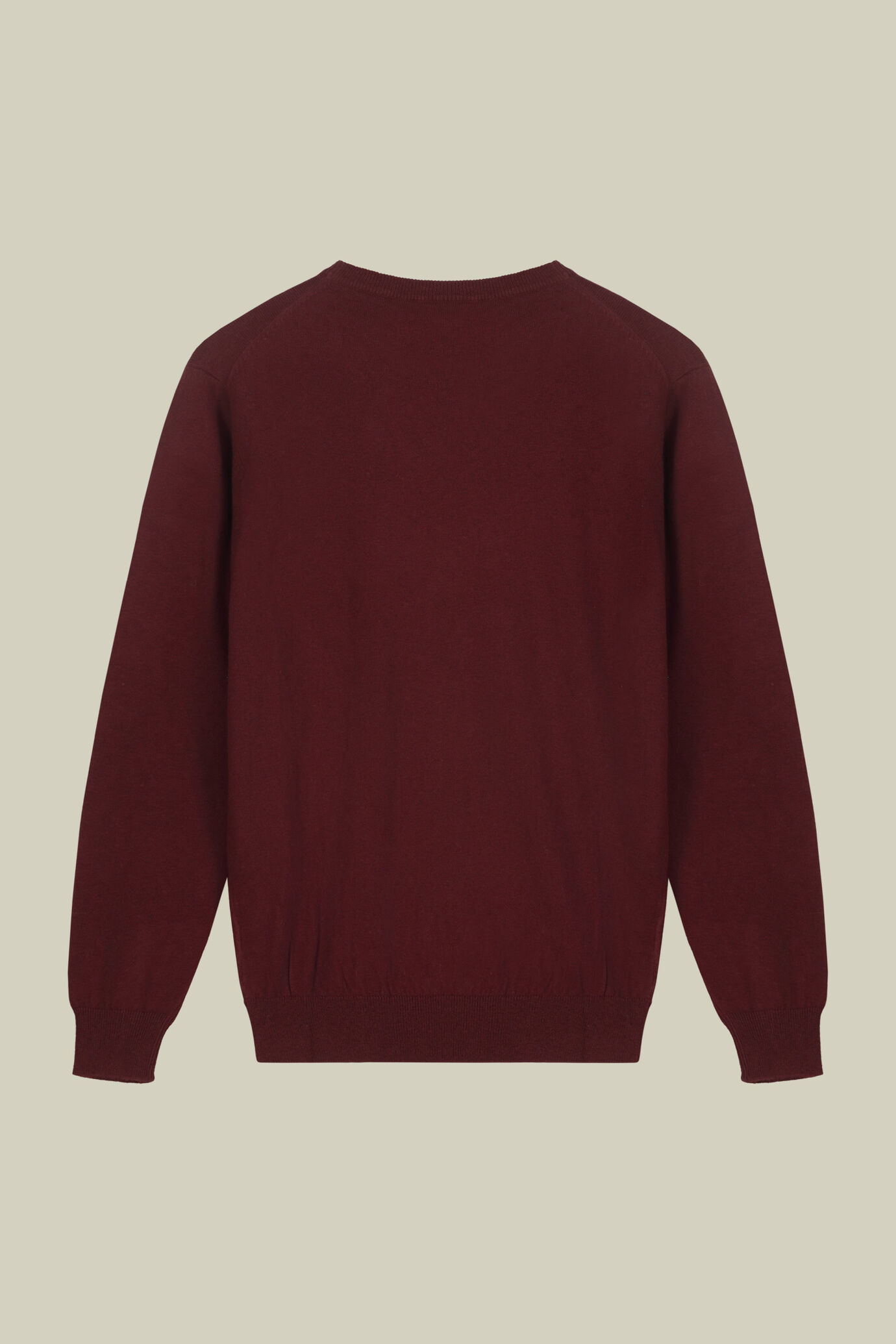 Men's regular fit crew neck jumper in wool and cotton image number 5