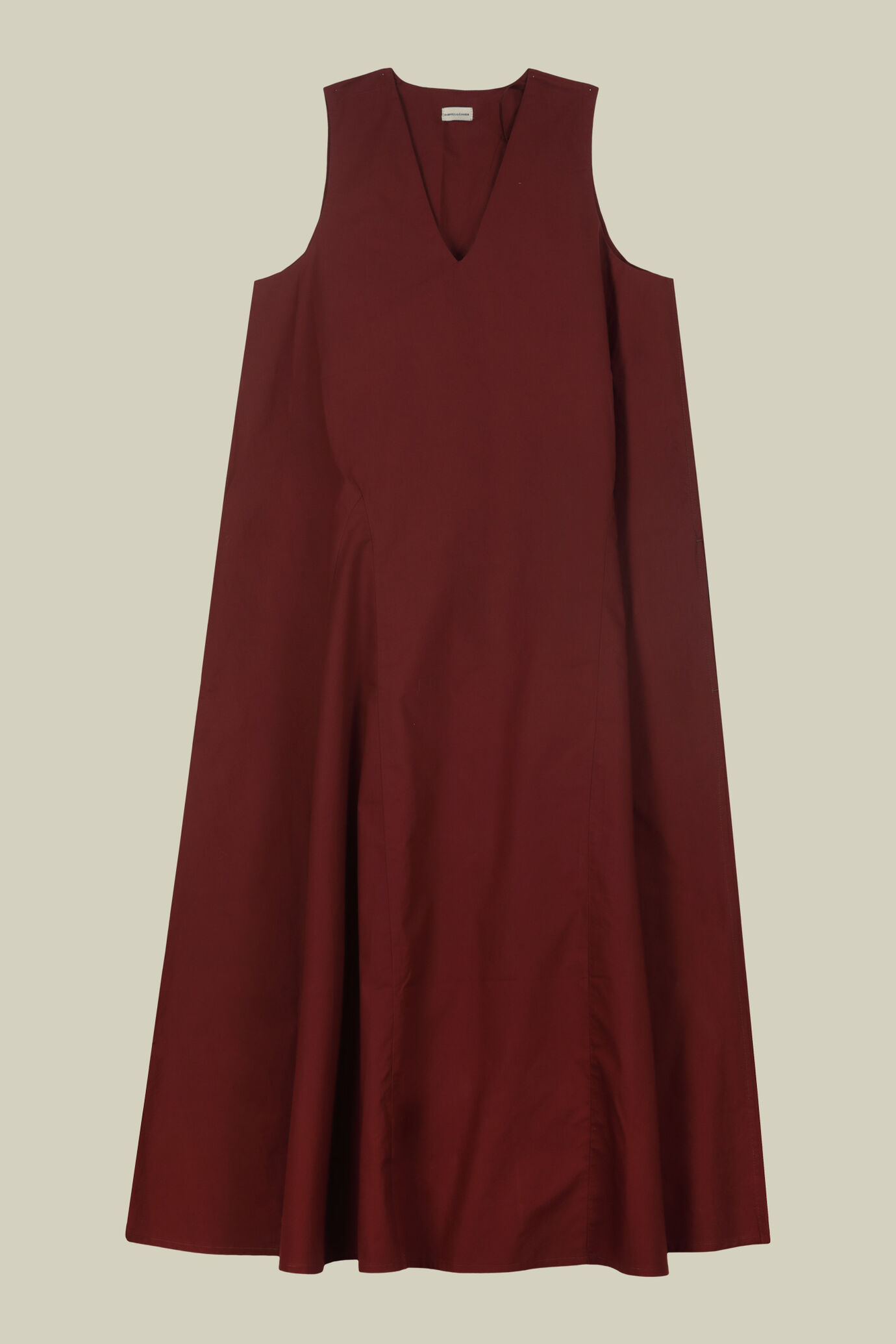 Robe longue évasée pour femme avec col en V image number 0