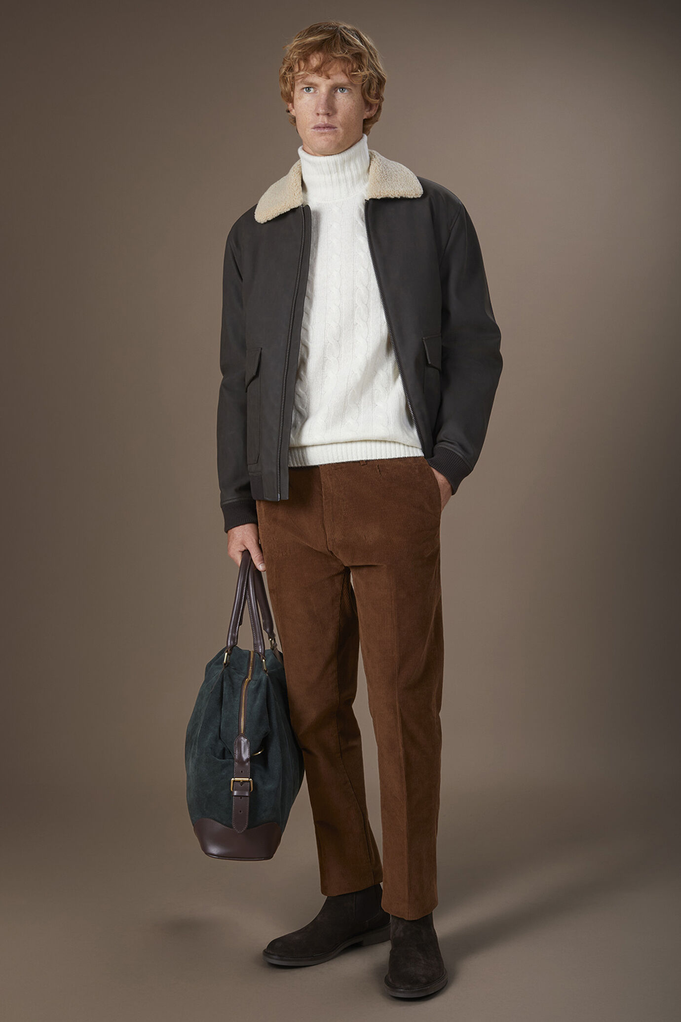 Giubbotto uomo in ecopelle imbottito regular fit