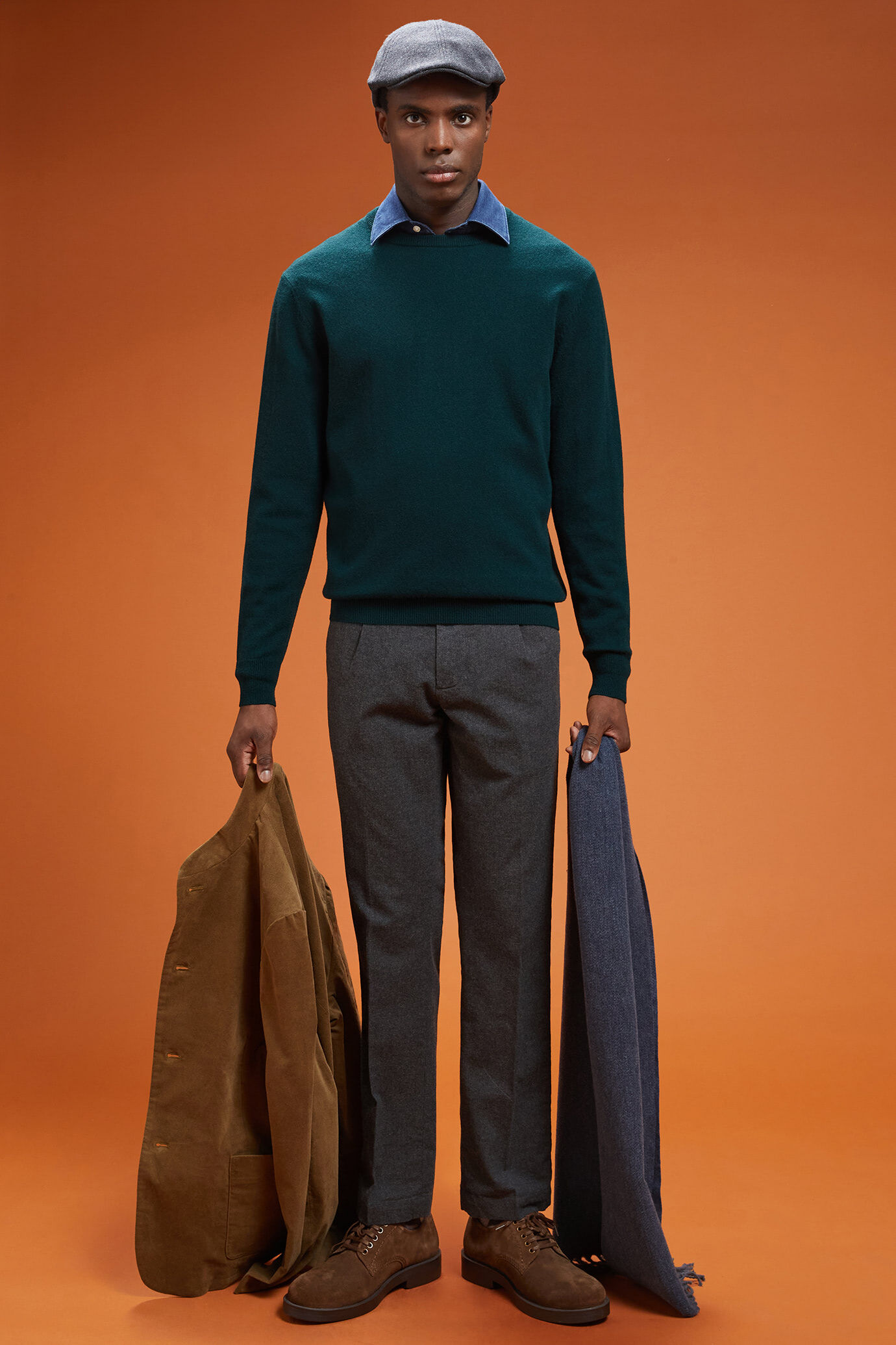 Herren-Pullover mit Rundhalsausschnitt aus 100 % Kaschmir in normaler Passform image number 1