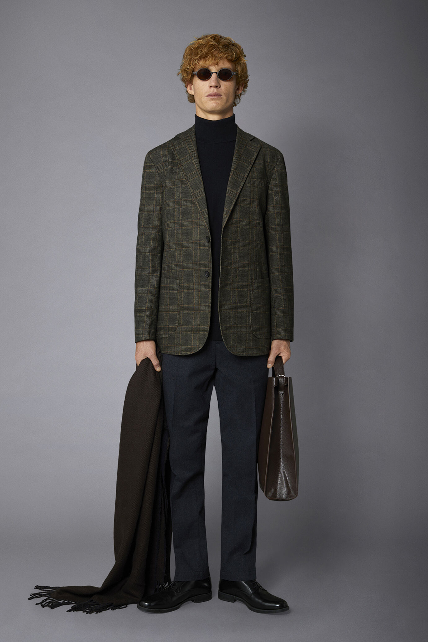 Giacca monopetto genderless tessuto principe di galles regular fit image number 0