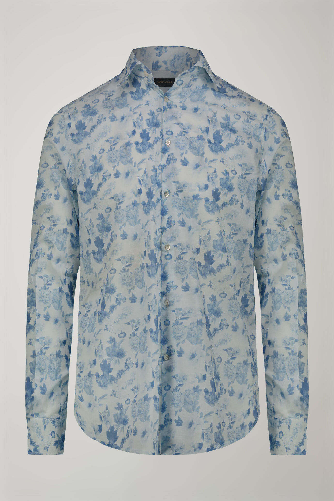 Men&rsquo;s printed casual shirt with classic collar 100% cotton muslin fabric comfort fit image number 5