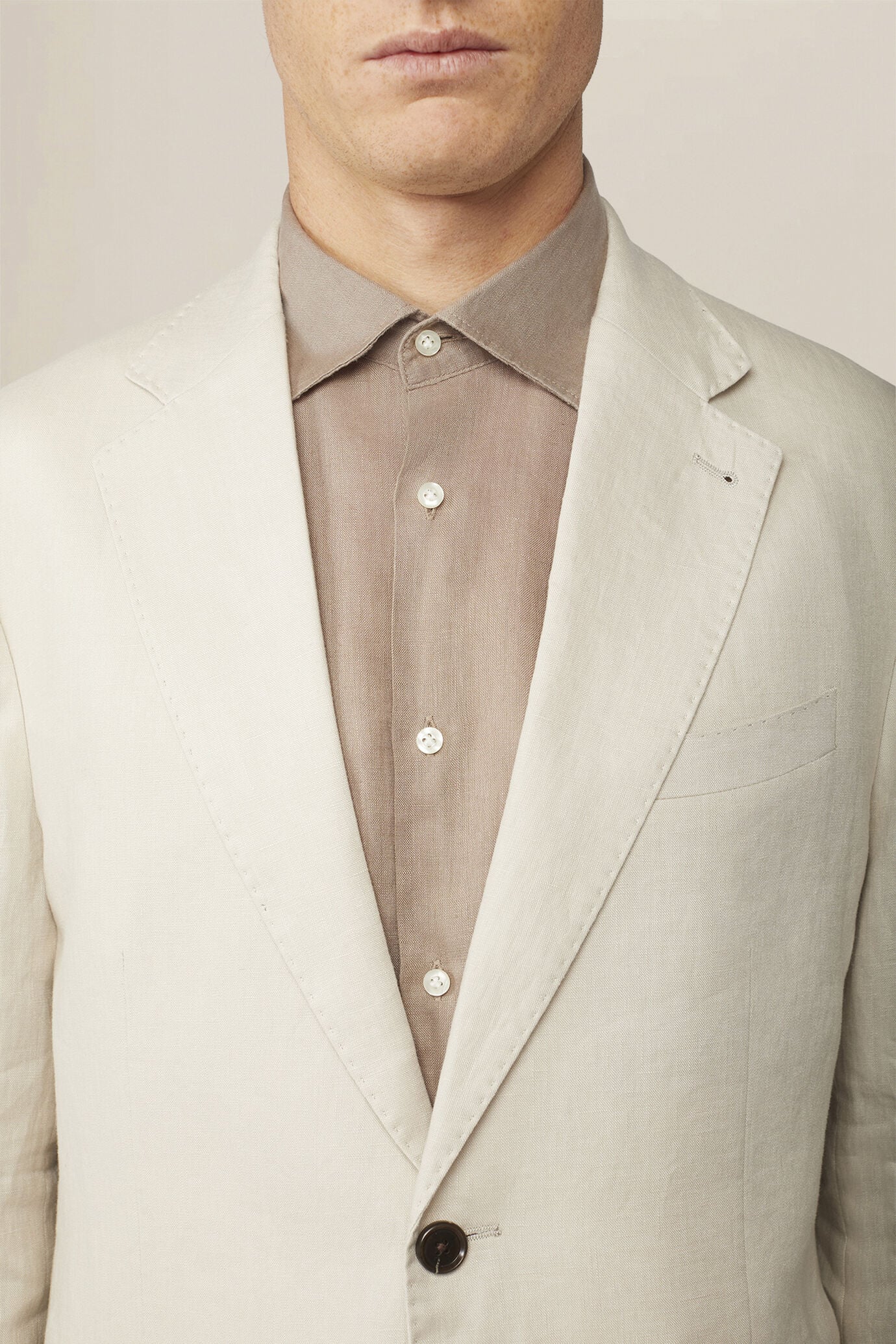 Einreihiger Herrenanzug aus 100 % Leinen, Regular Fit image number 2