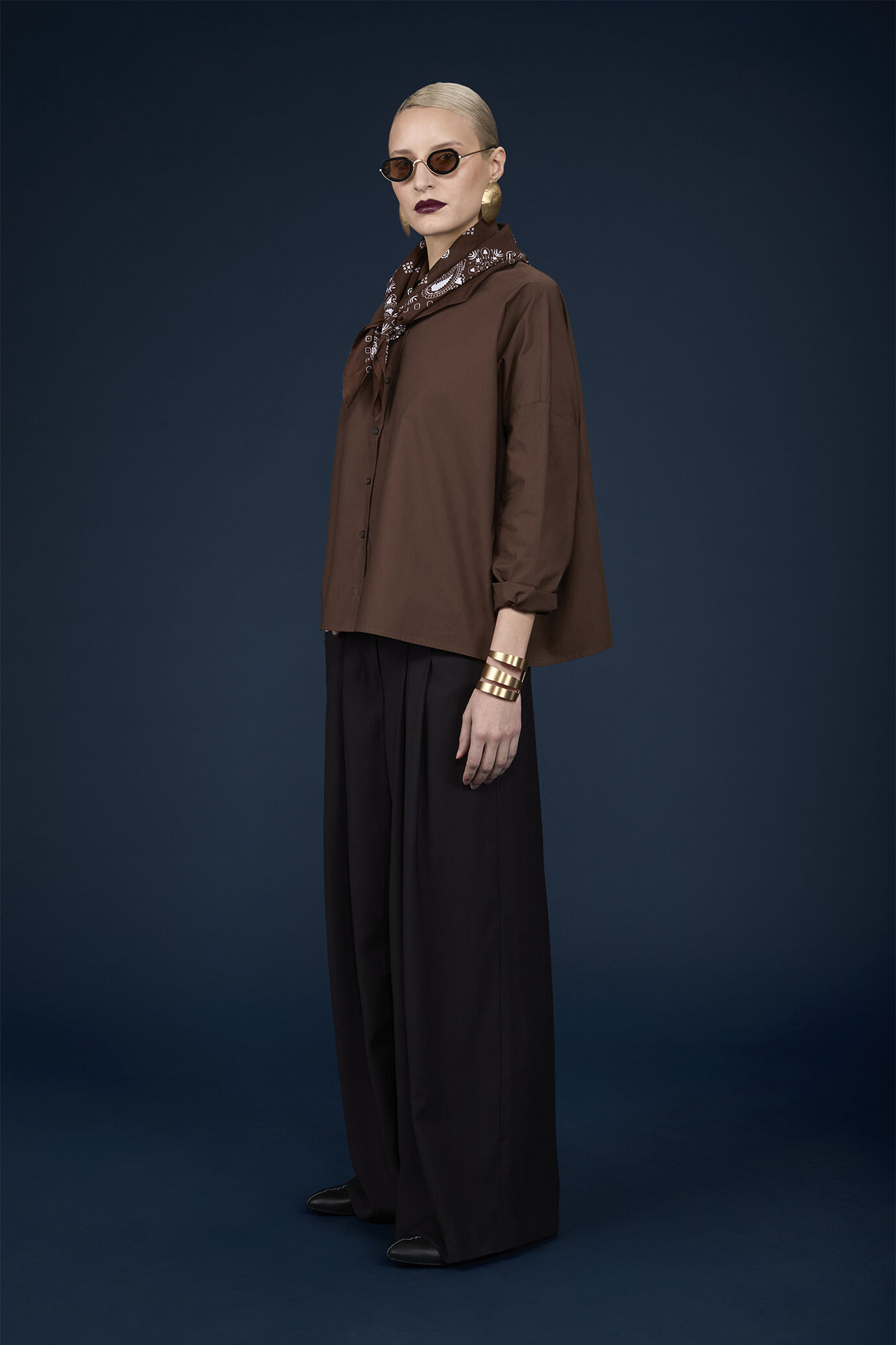 Camicia donna boxy a maniche lunghe image number 1