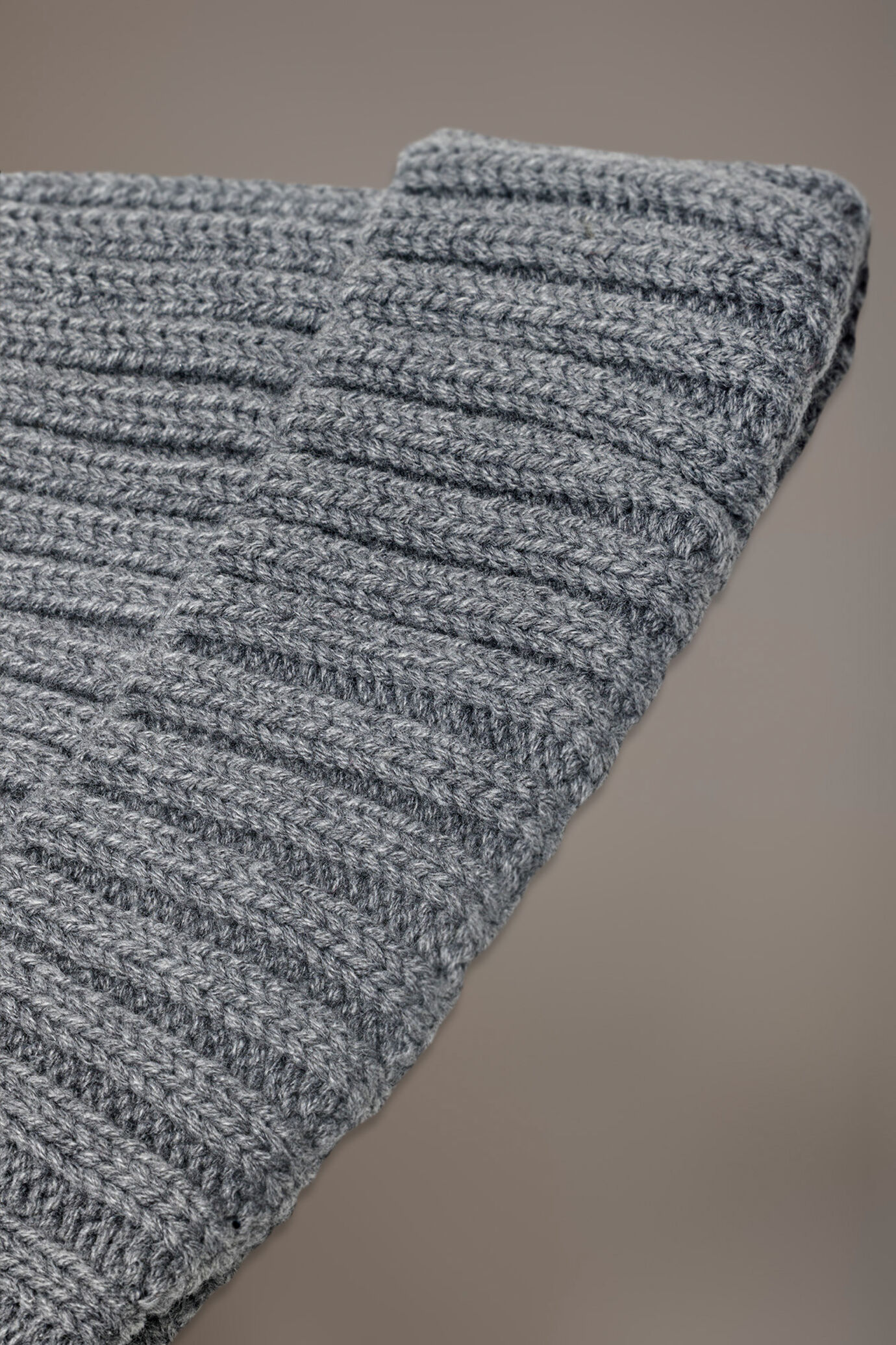 Ribbed knit wool blend beanie hat image number 1