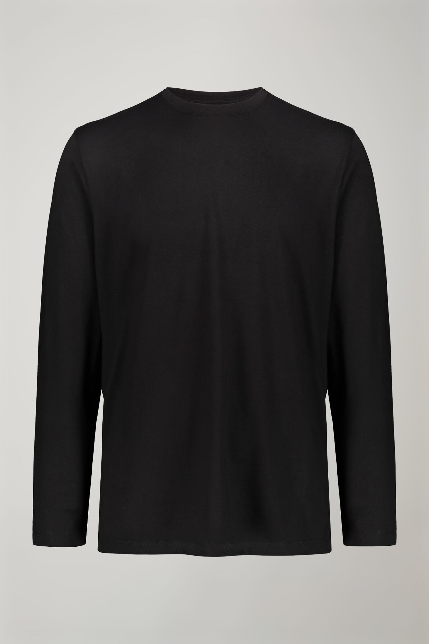 T-shirt homme à col rond et manches longues en 100 % coton coupe régulière image number 4