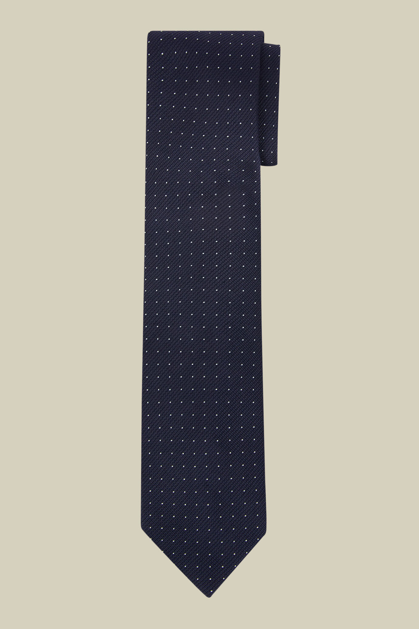 Cravate homme en mélange de bambou à micro pois image number 1
