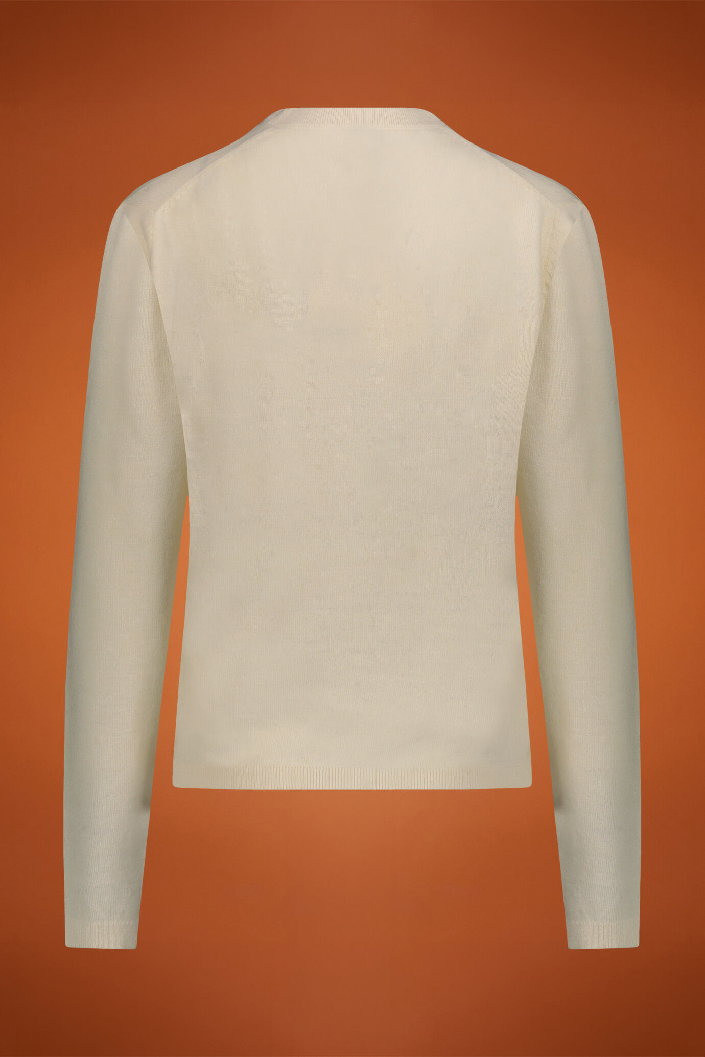 Cardigan donna girocollo misto lana e cachemire image number 1