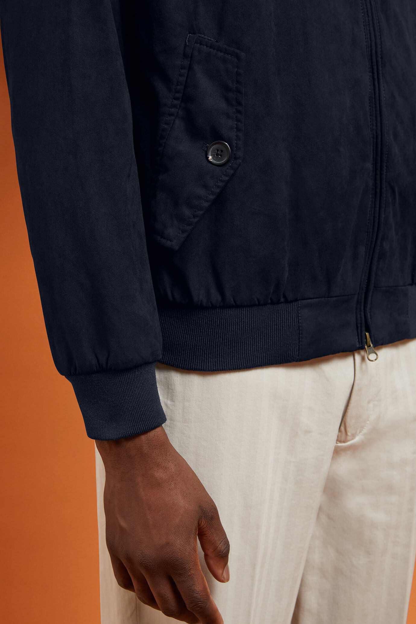Giubbino uomo foderato simil scamosciato comfort fit image number 2
