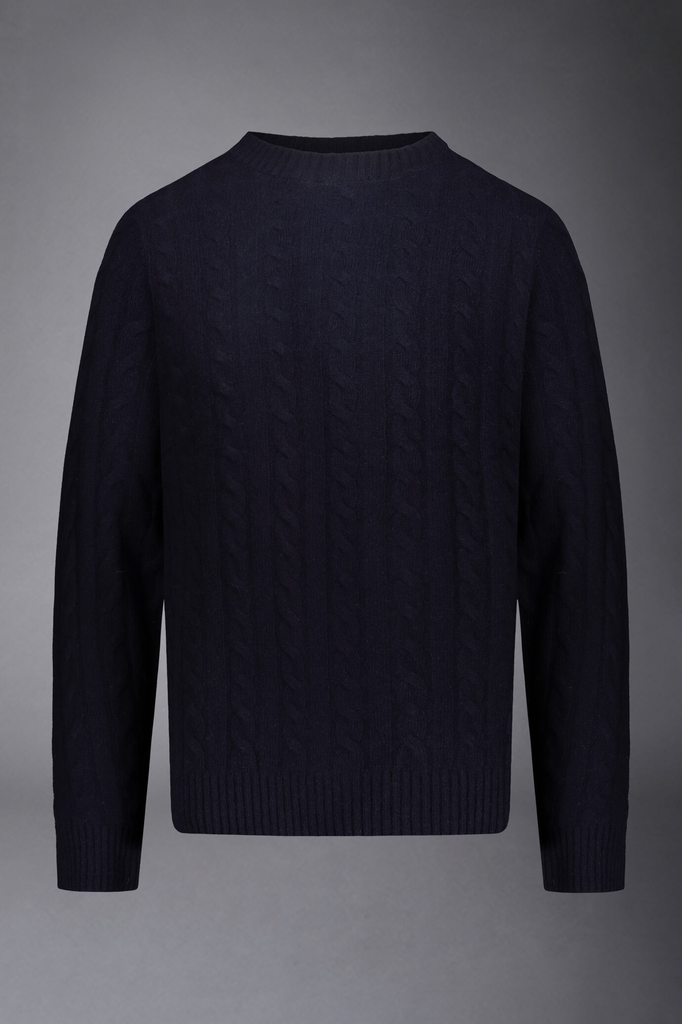 Men's round neck lambswool blend regular fit sweater image number 4
