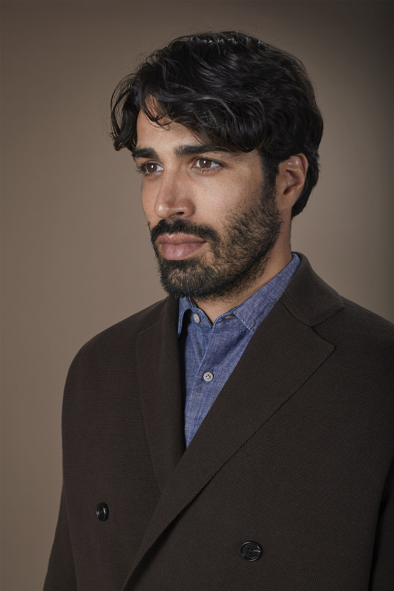 Cardigan uomo doppiopetto punto milano 100% cotone jersey regular fit image number 2