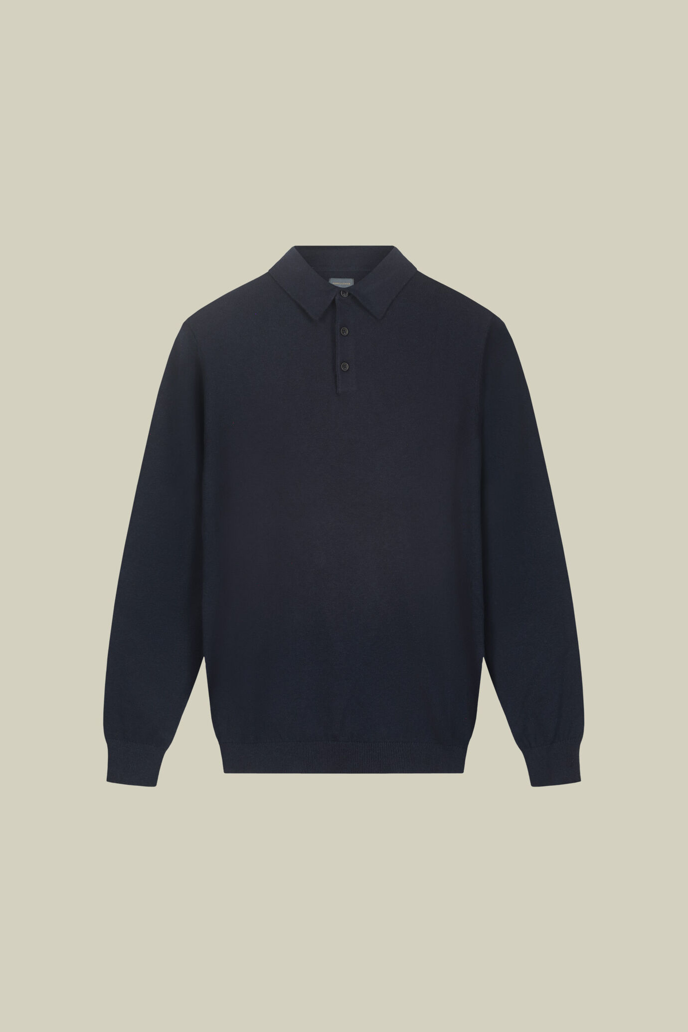 Polo uomo in maglia misto lana e cotone regular fit image number 4