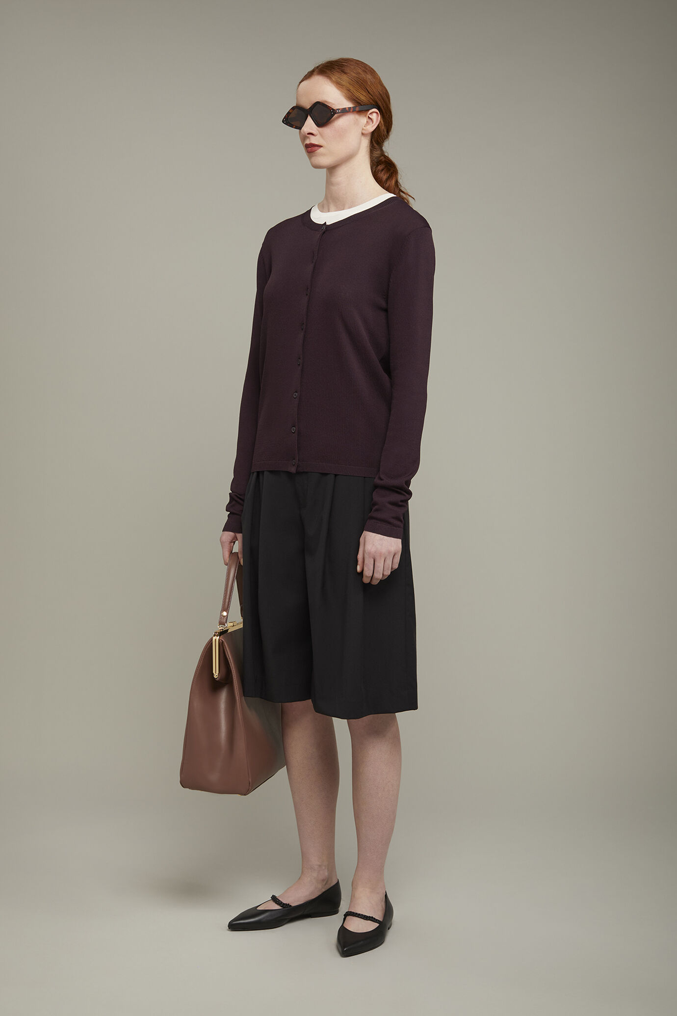 Strickjacke mit Rundhalsausschnitt für Damen in normaler Passform image number 1