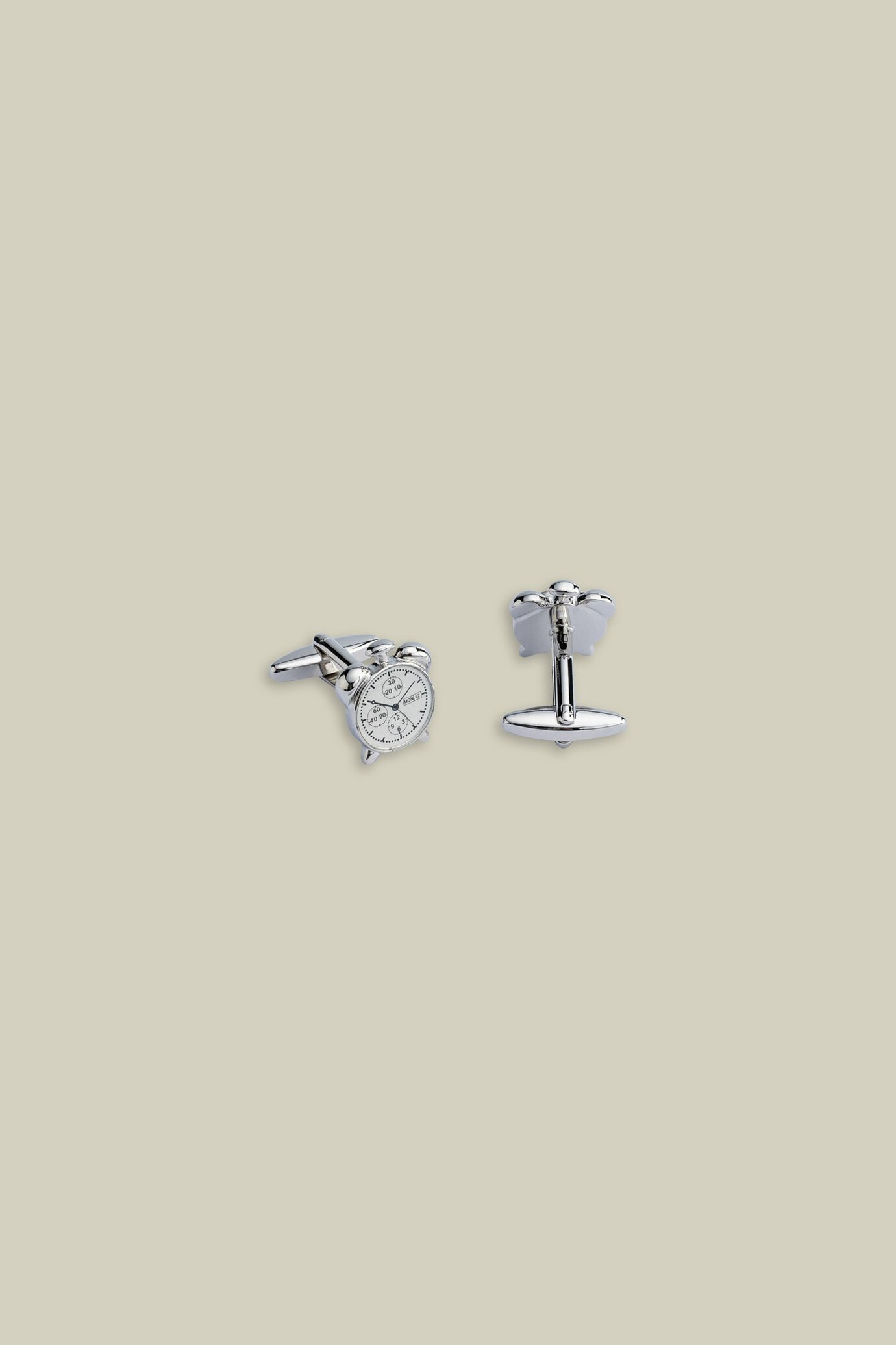 Men's alarm clock design cufflinks