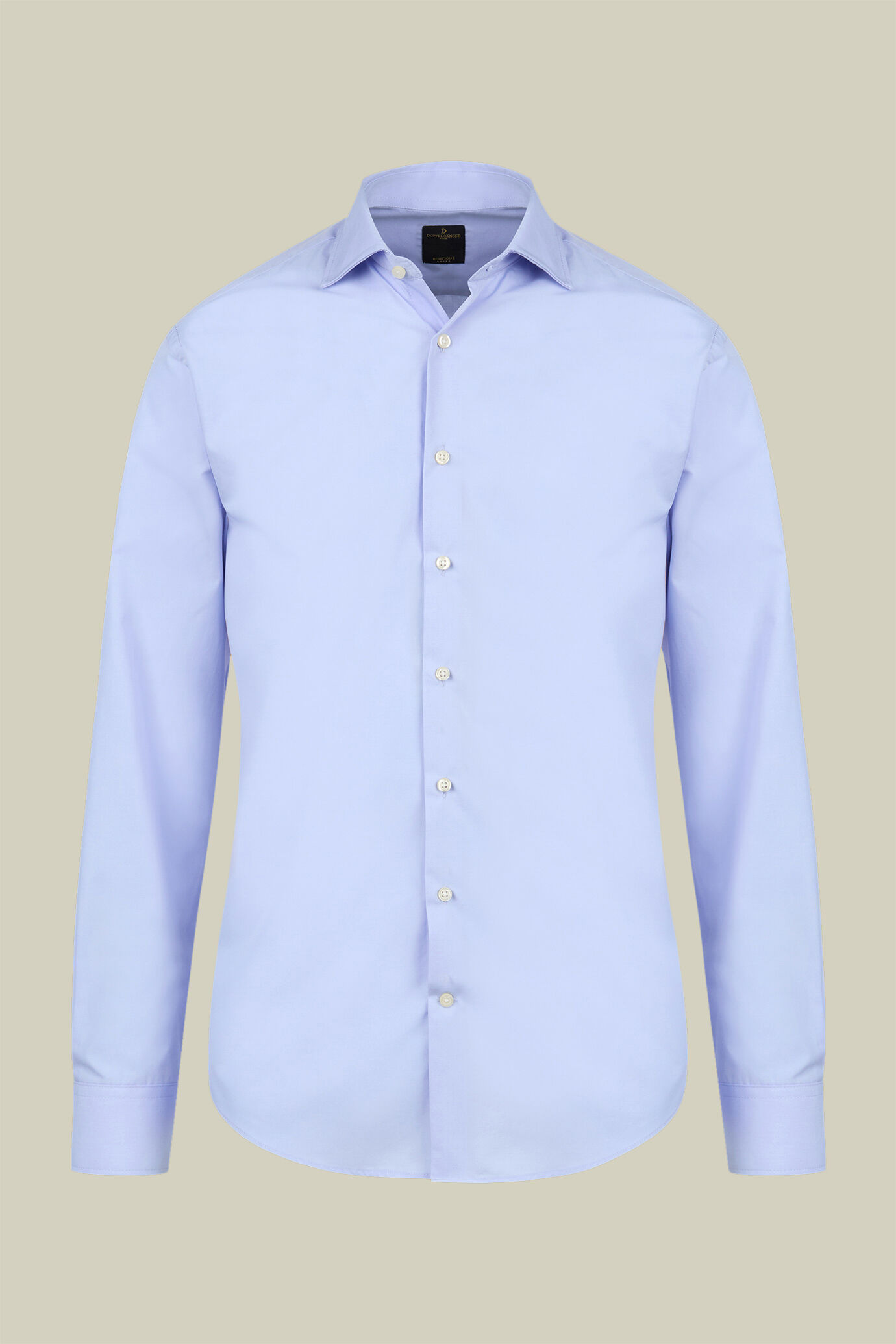 Camicia classica collo francese uomo tinta unita image number 4