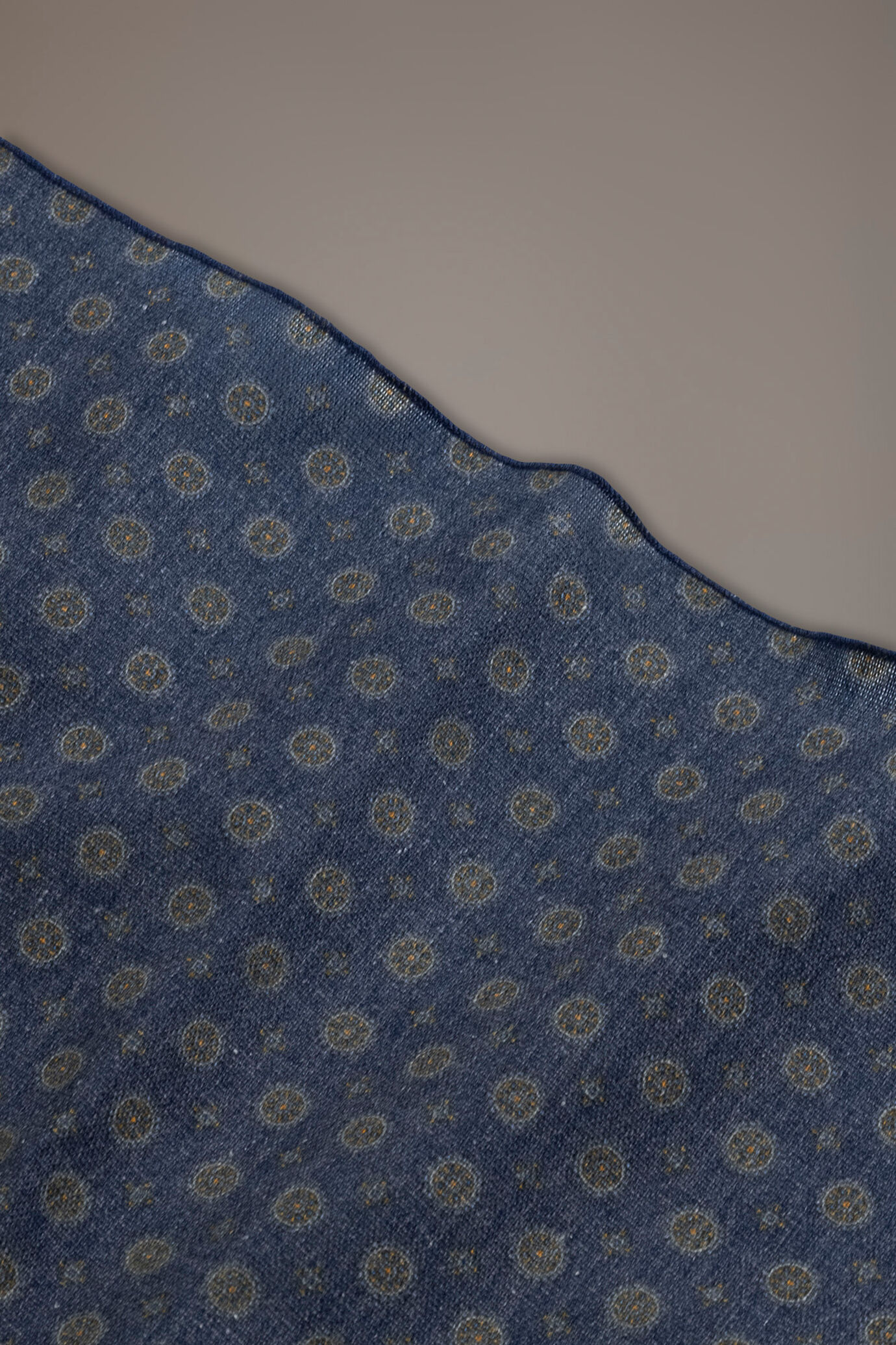 Pochette misto lino uomo Blue disegno fantasia image number 1
