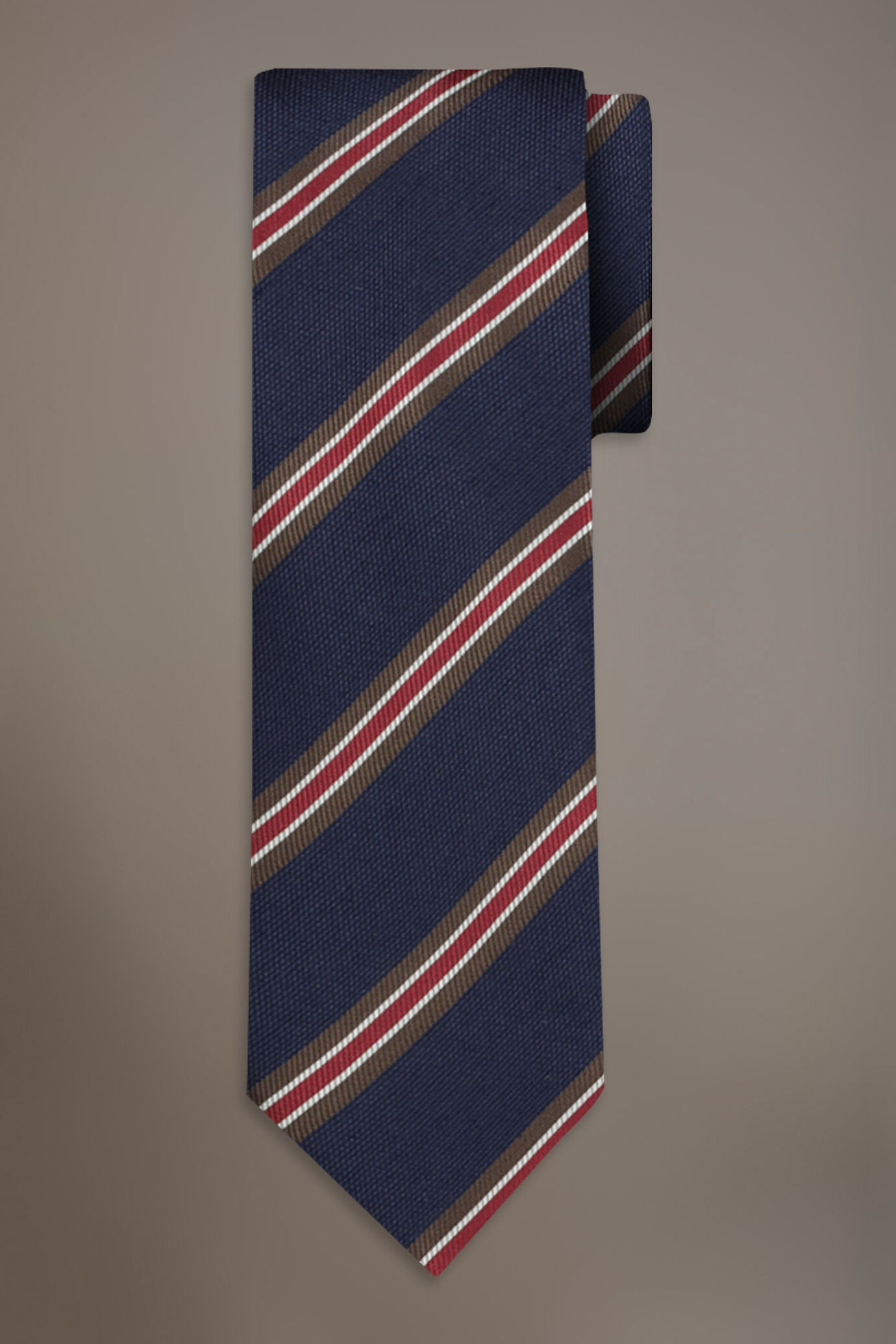 Cravatta misto bamboo uomo regimental image number 0