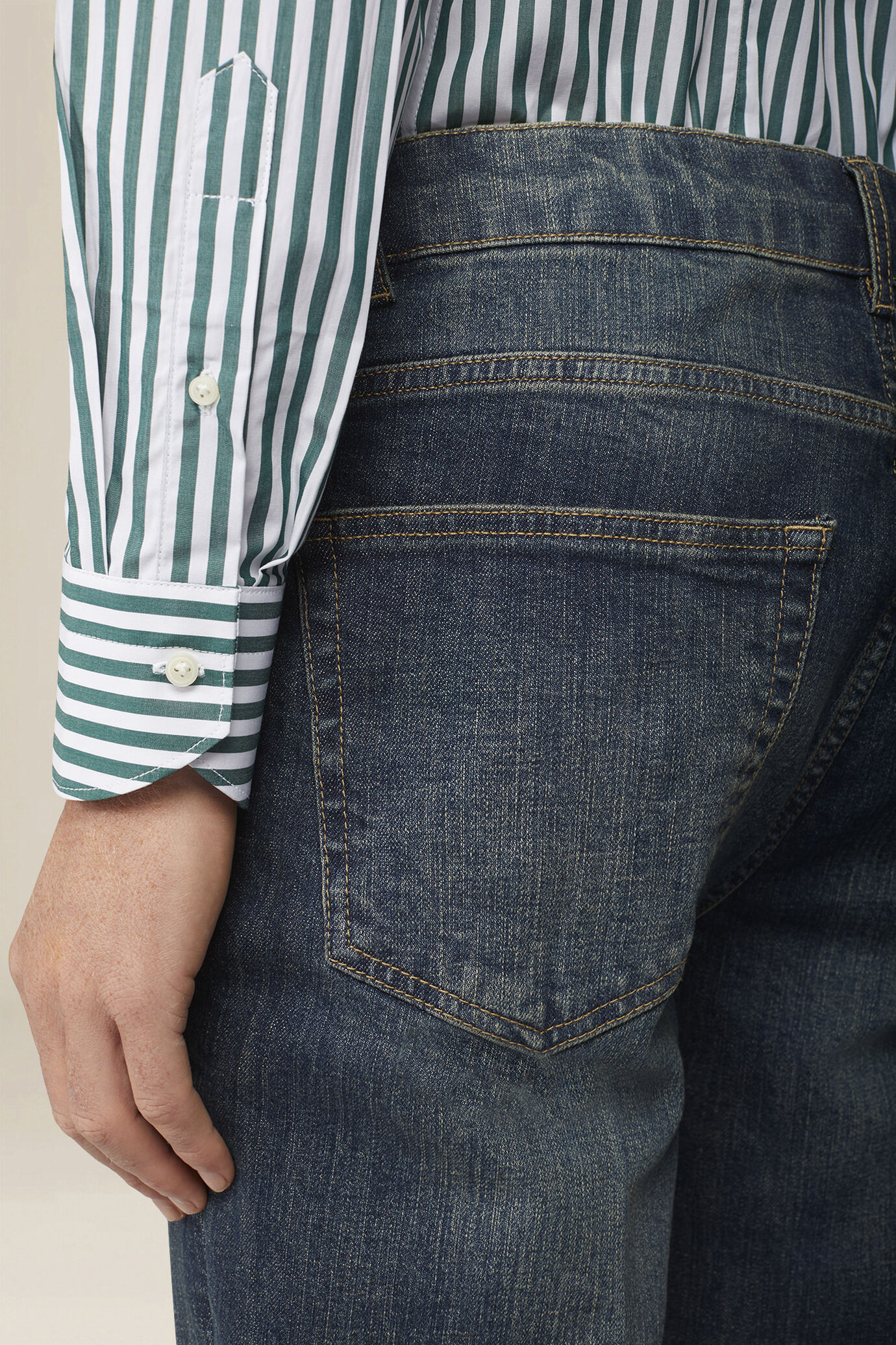 Herrenhemd aus 100 % Baumwolle mit breiten Streifen image number 3