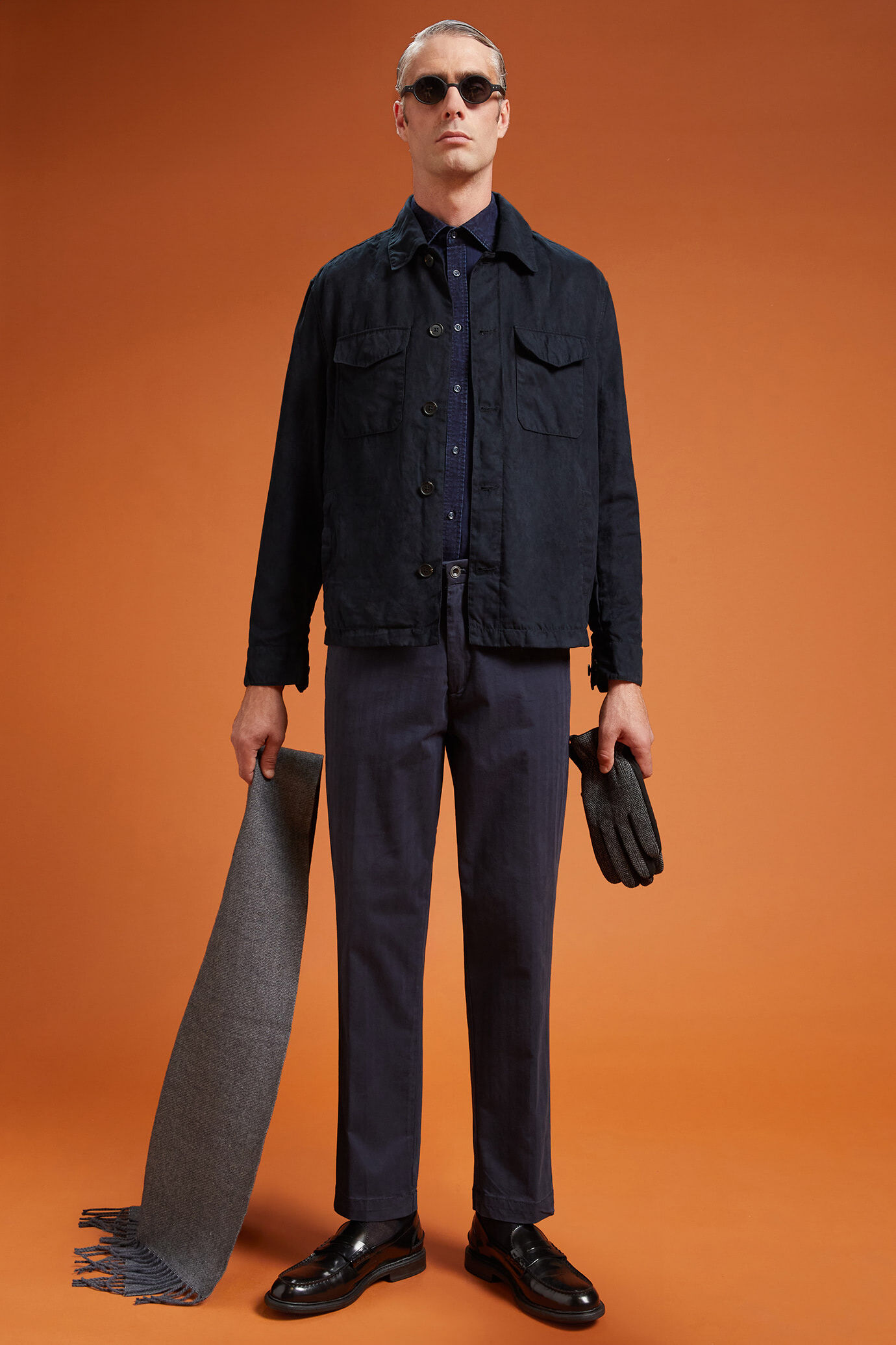 Men's jacket with suede-like fabric regular fit image number 1