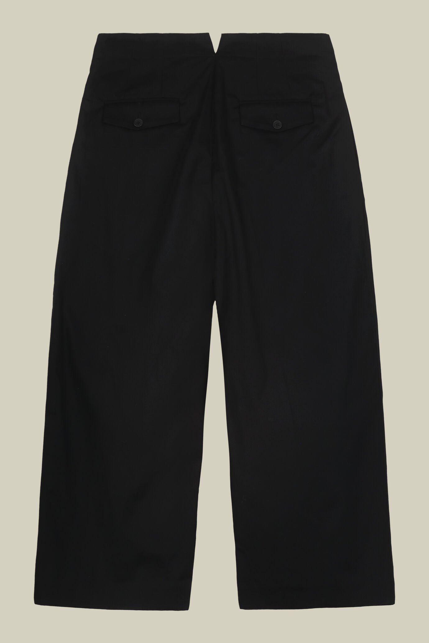 Pantalon carotte femme, modèle large à la taille avec zip apparent, 100 % coton image number 5