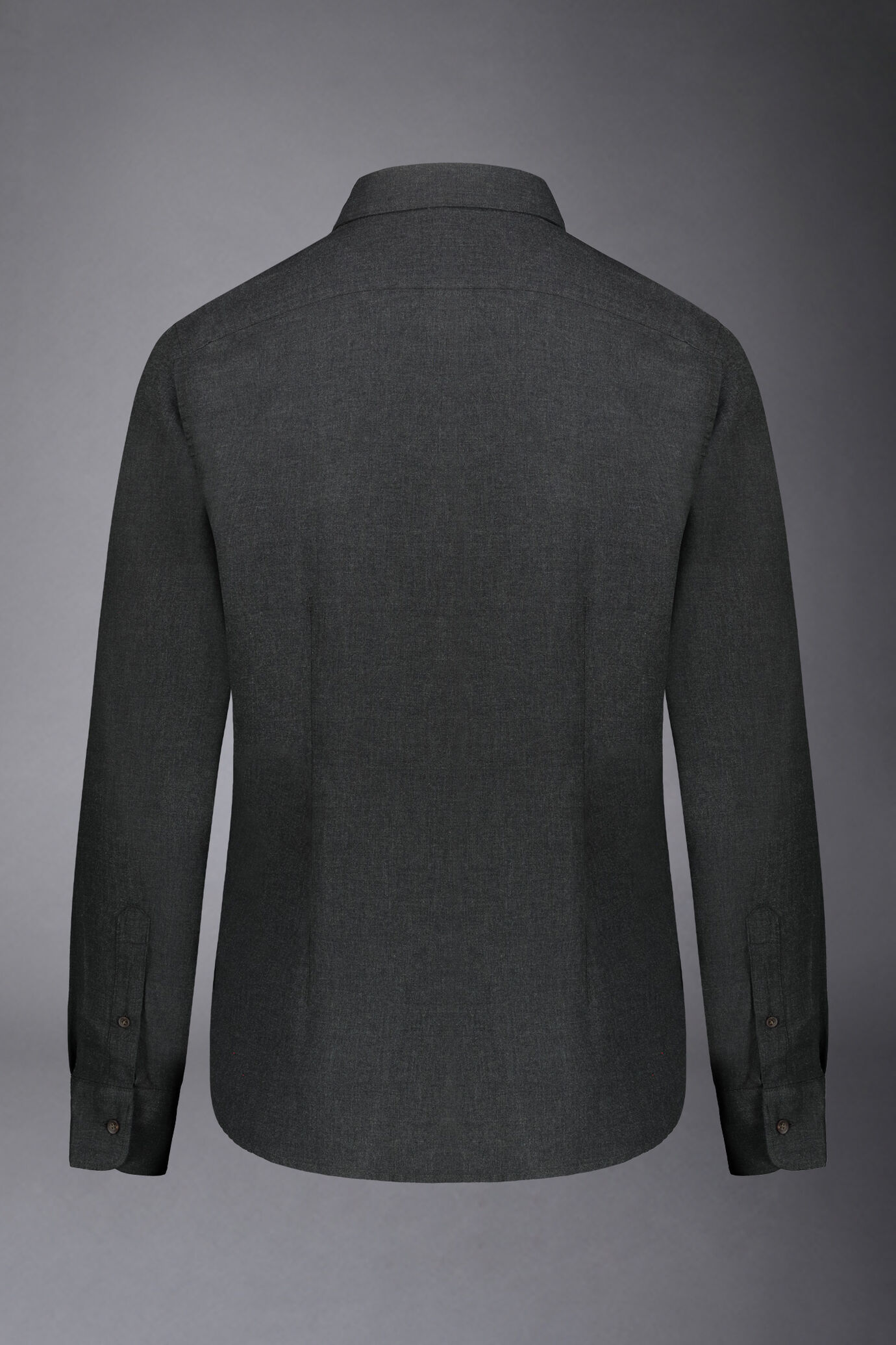 Camicia casual uomo collo francese comfort fit tessuto in flanella spinato image number 5
