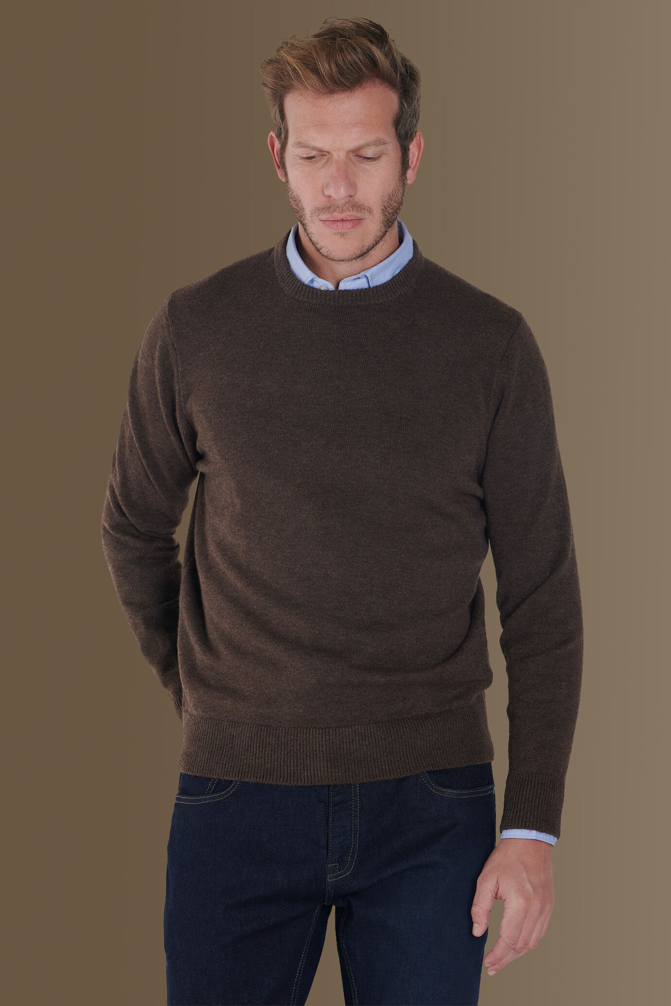 Round neck sweater soft touch image number 0