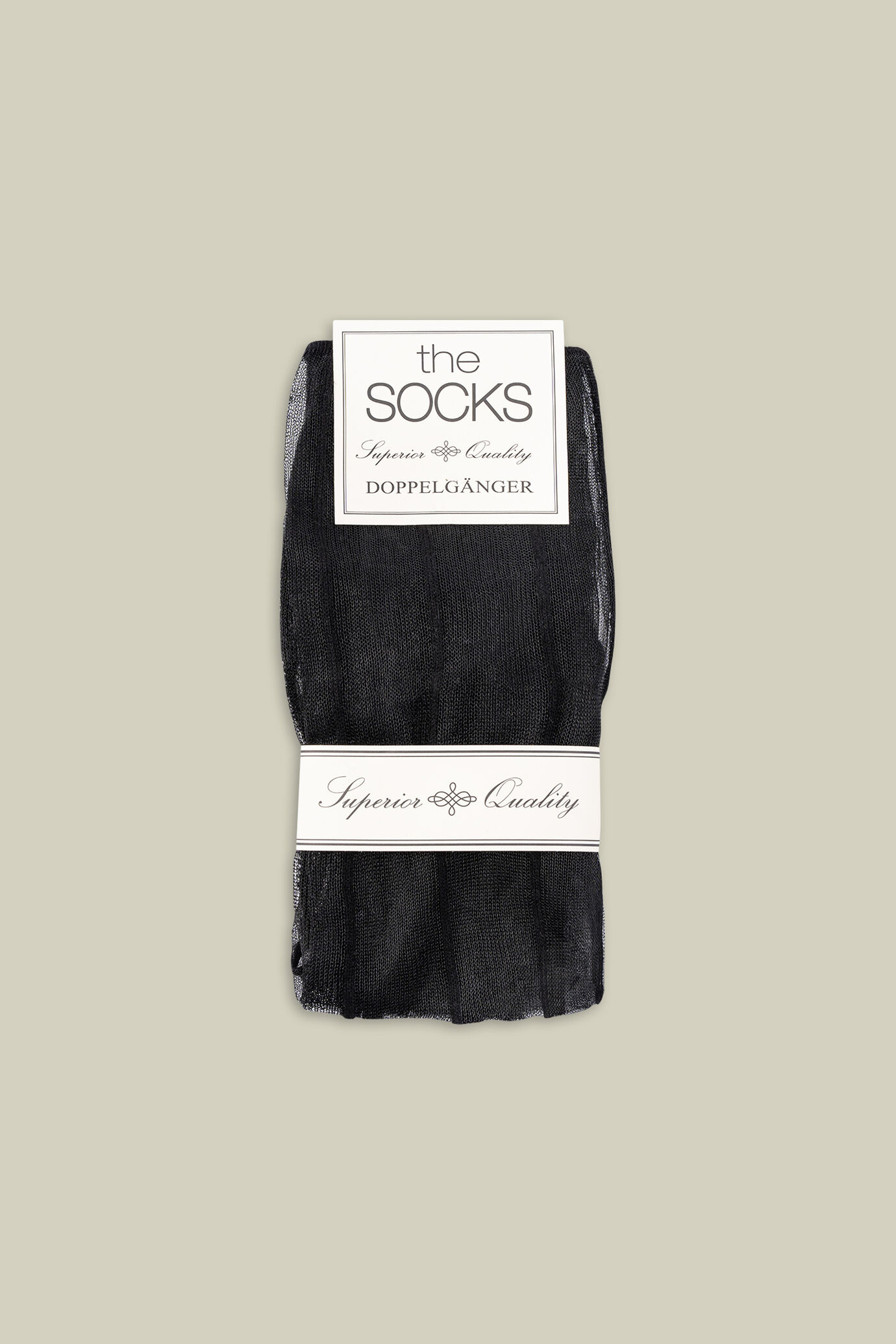 Women's transparent socks with vertical stripes image number 1