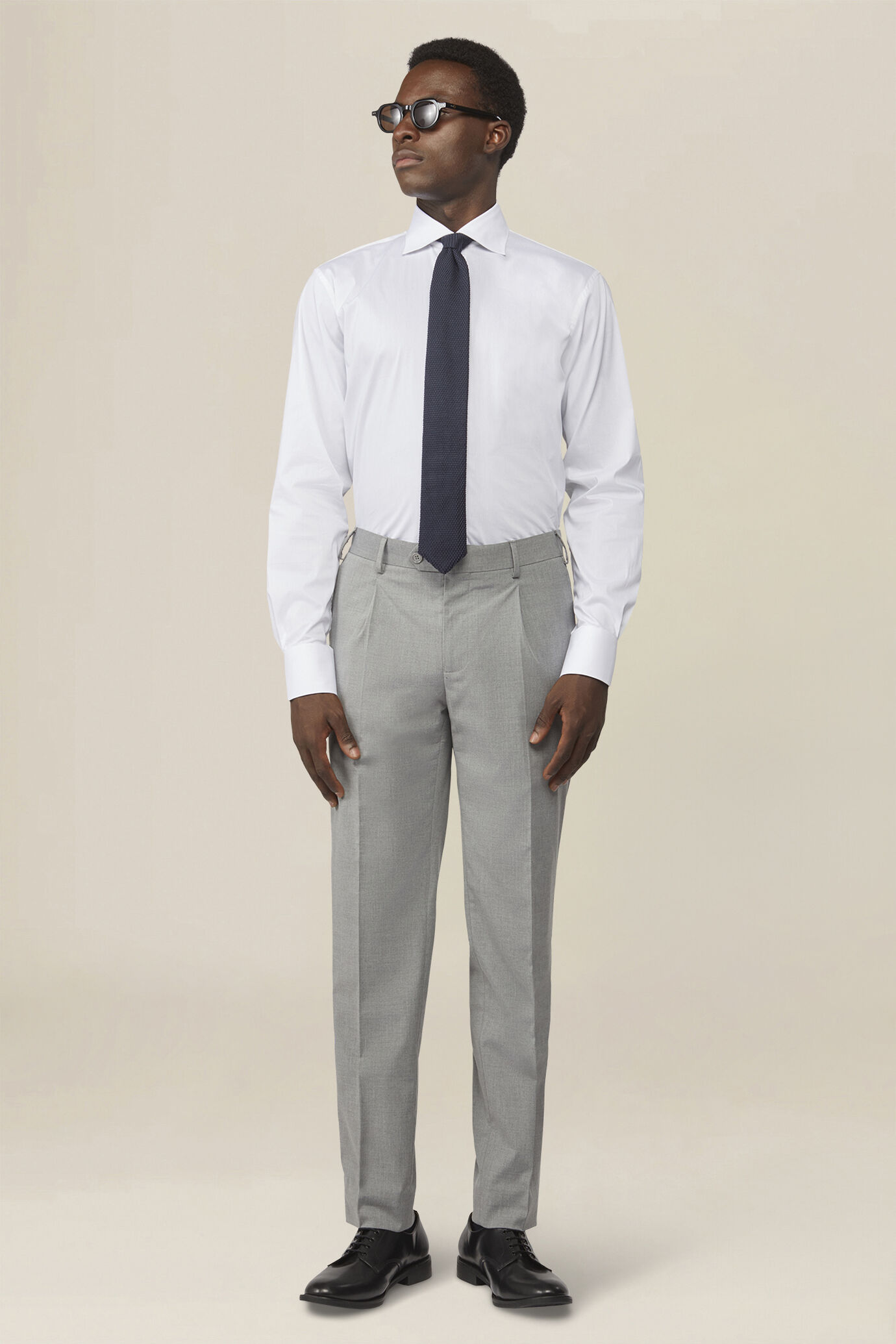 Camicia uomo tecnica tinta unita adatta ai gemelli image number 1