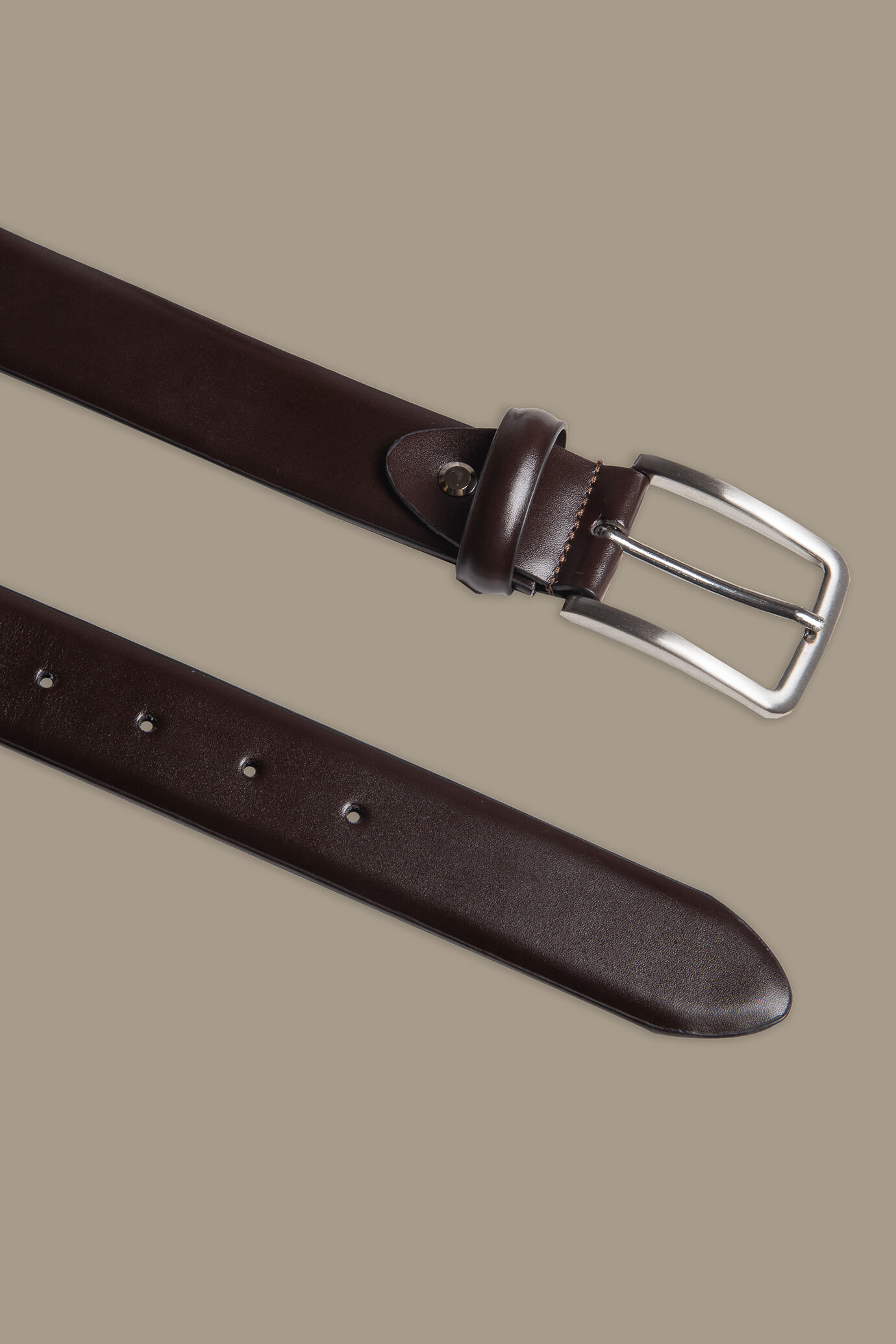 Cintura uomo scamosciata testa di moro 100% pelle Made in Italy image number 1