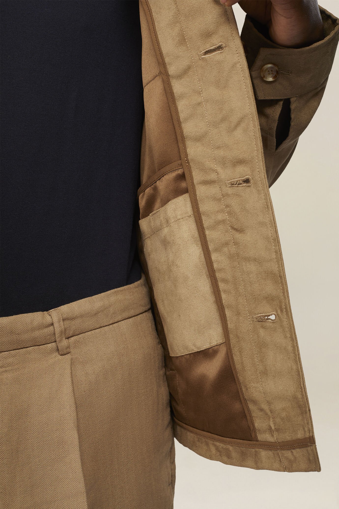 Veste shaket pour homme en simili daim sans doublure, coupe classique image number 3