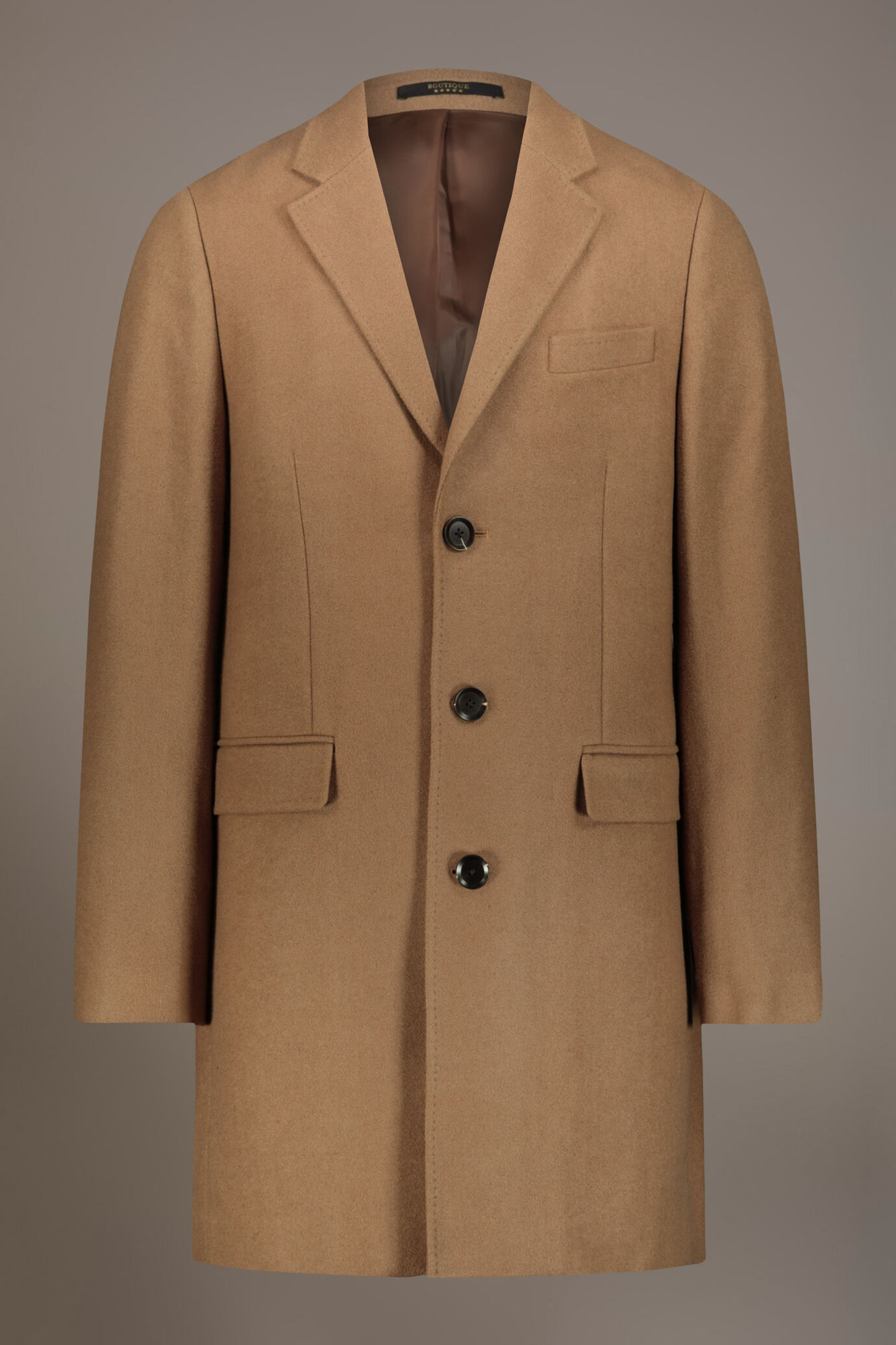 Classic single-breasted coat wool blend image number 4