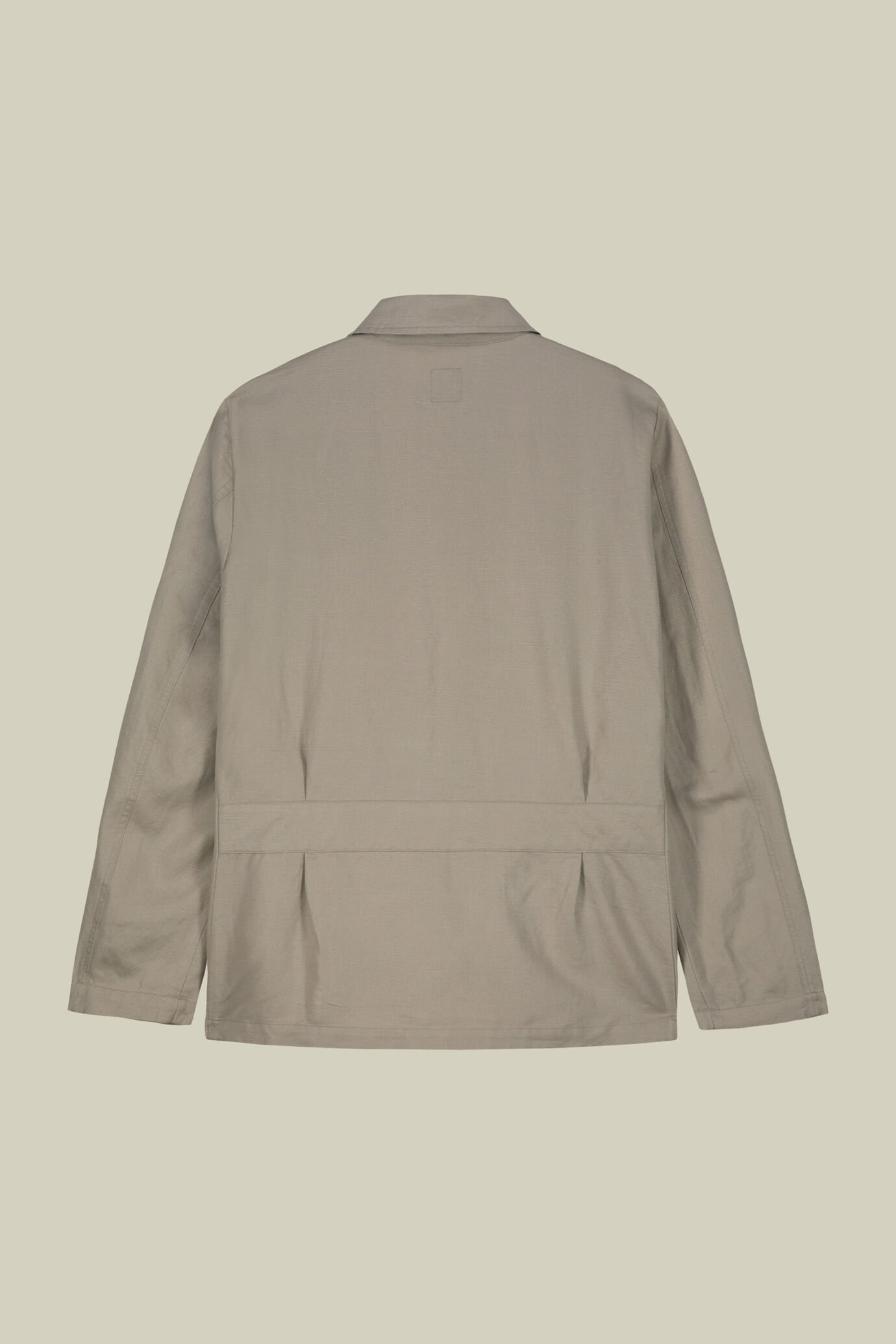 Veste chemise à poches plaquées, en lin et coton lavé image number 5
