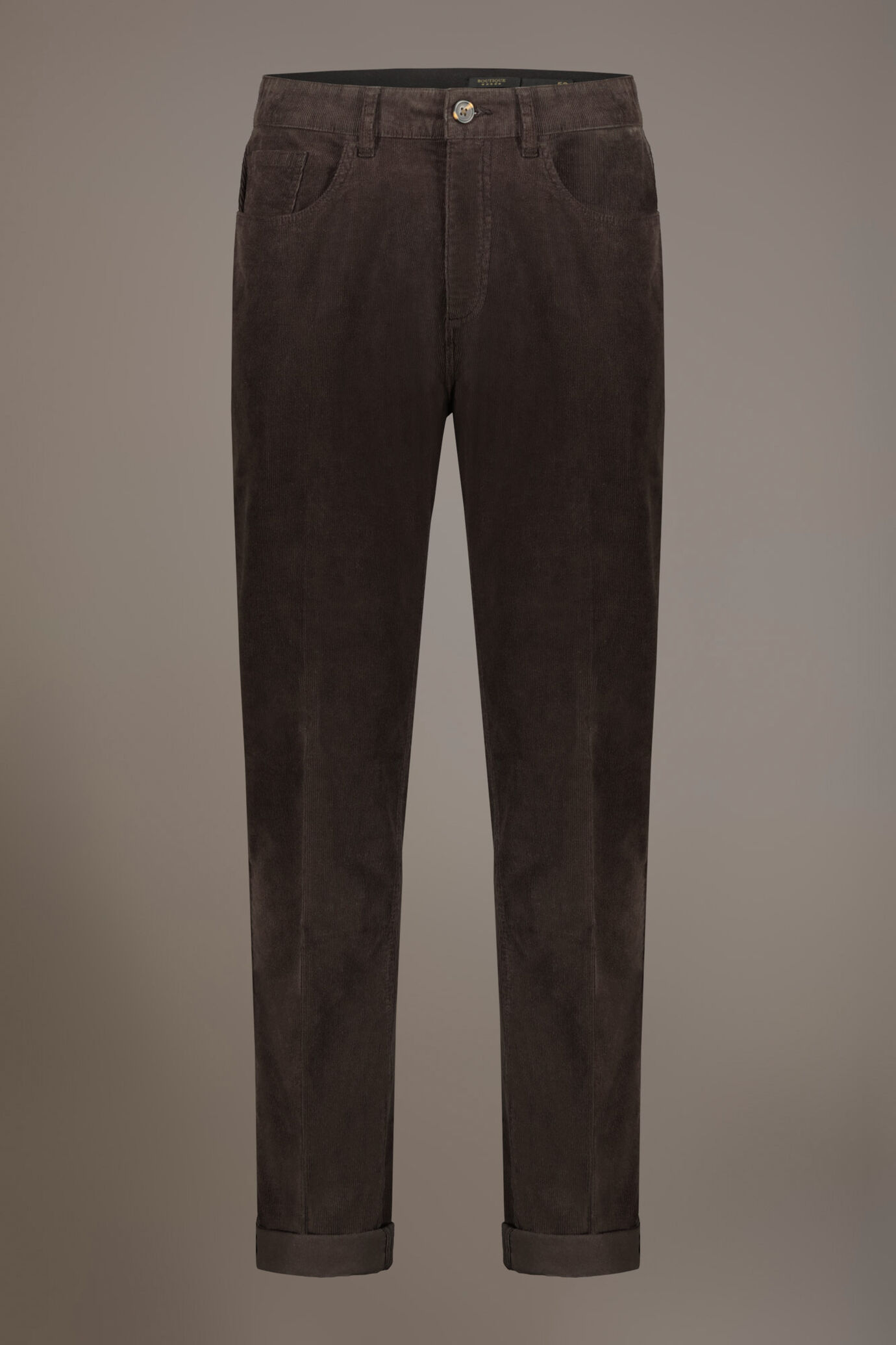 Pantalone 5 tasche regular fit tessuto velluto a coste image number 5