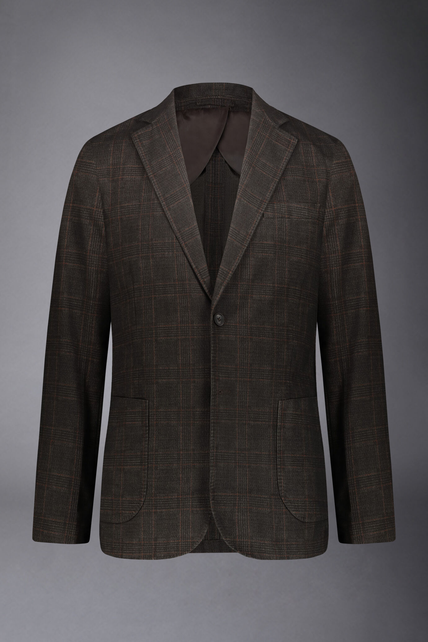 Geschlechtsneutrale einreihige Jacke in normaler Passform Prince of Wales-Stoff image number 4