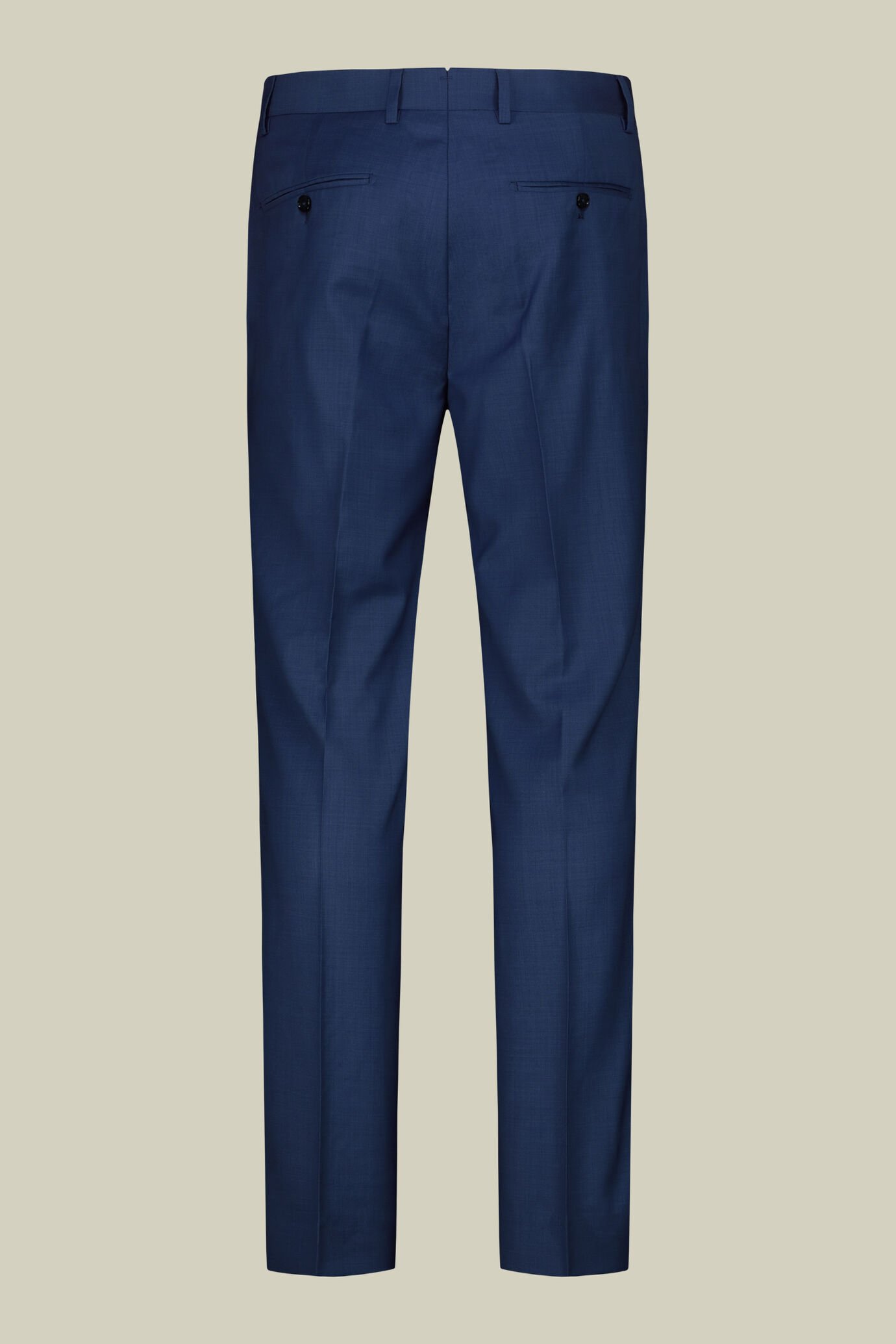 Costume homme droit avec pantalon classique à simple pli, en 100% laine avec construction grisaille image number 7