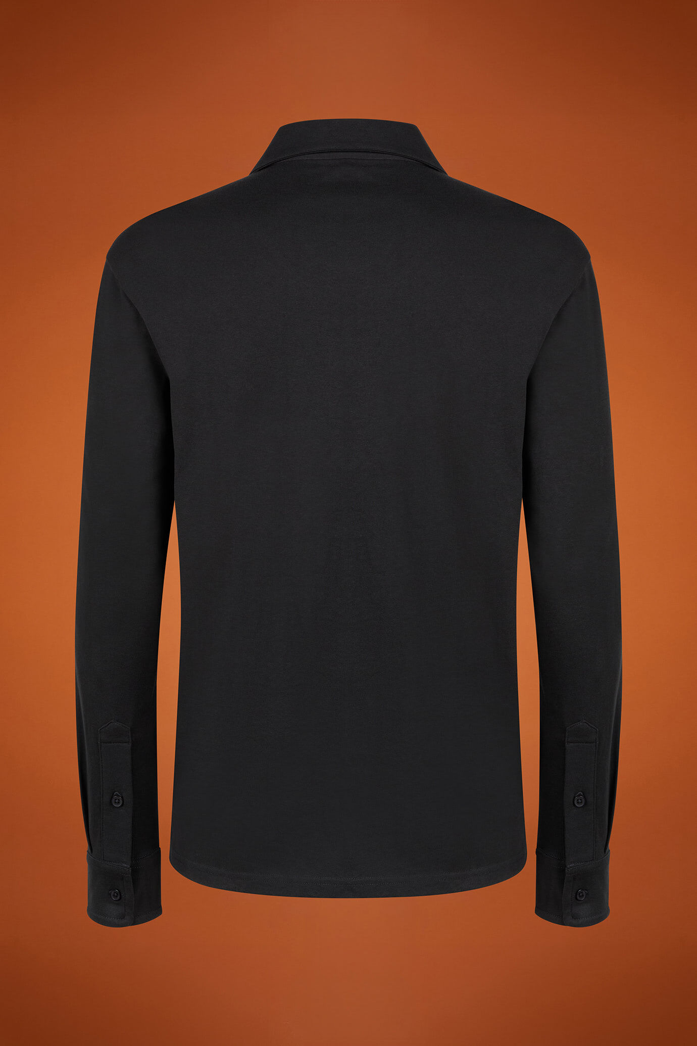 Polo-chemise pour homme à manches longues et col classique, 100% coton, coupe classique image number 5