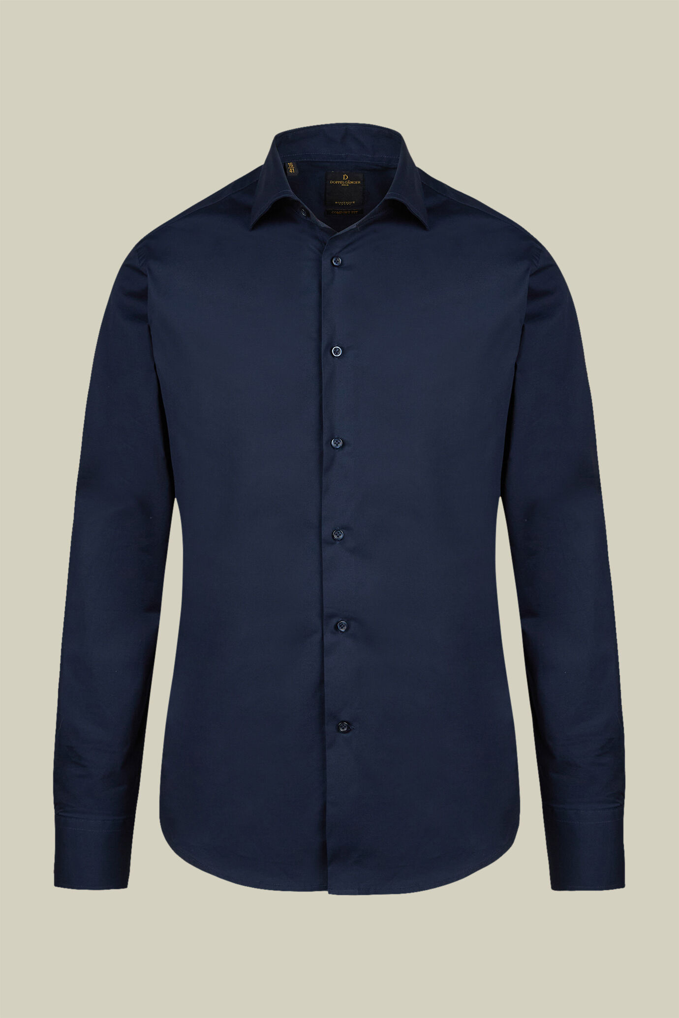 Chemise classique col français homme ent issu uni flammé