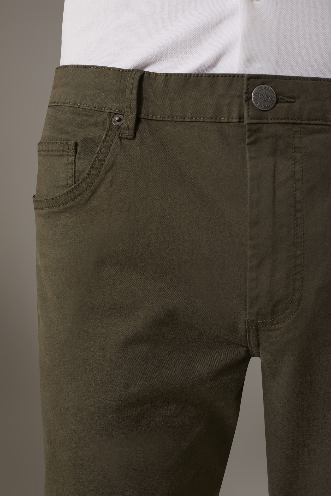 Pantalon 5 poches coupe r&eacute;guli&egrave;re en twill image number 2