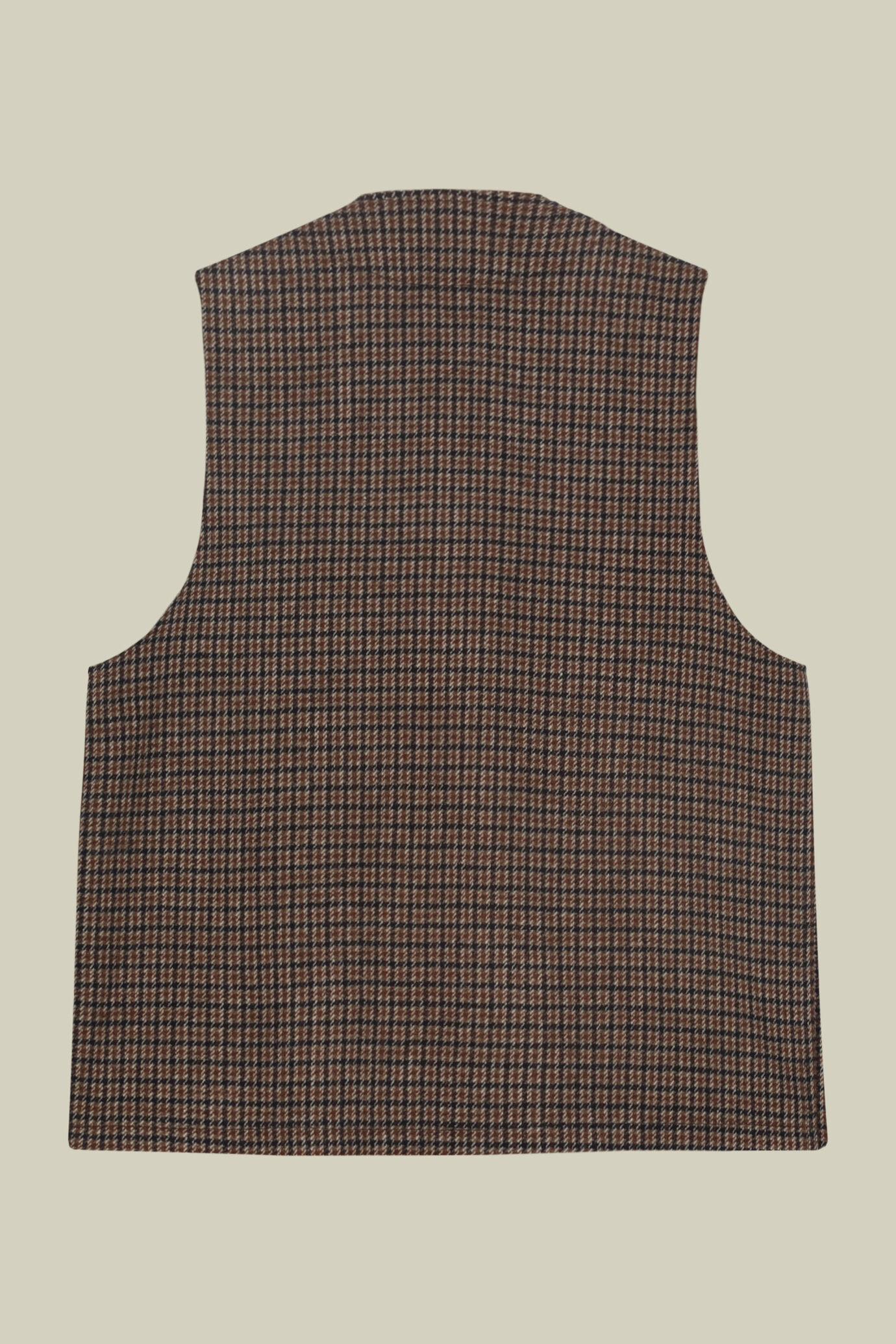 Gilet uomo monopetto con scollo a v Wool Blend disegno pied de poule regular fit image number 5