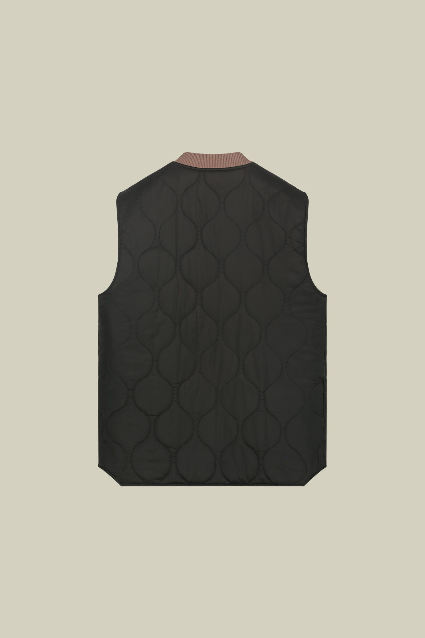 Veste sans manches double face pour homme en laine bouillie et nylon l&eacute;g&egrave;rement rembourr&eacute;e image number 7
