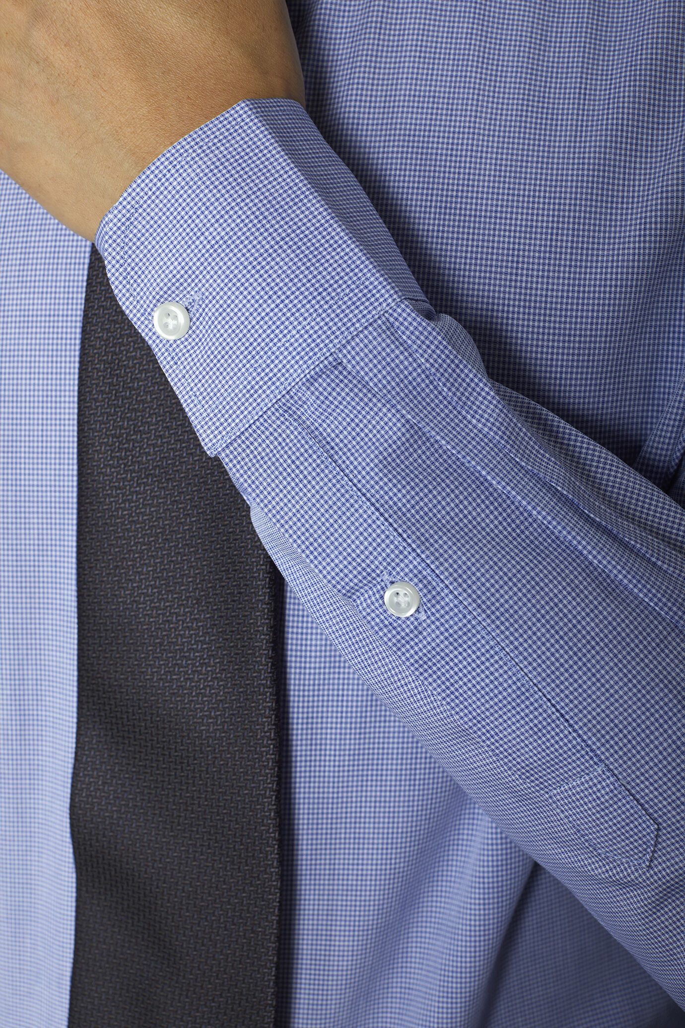 Camicia classica uomo collo francese slim fit tessuto vichy image number 3