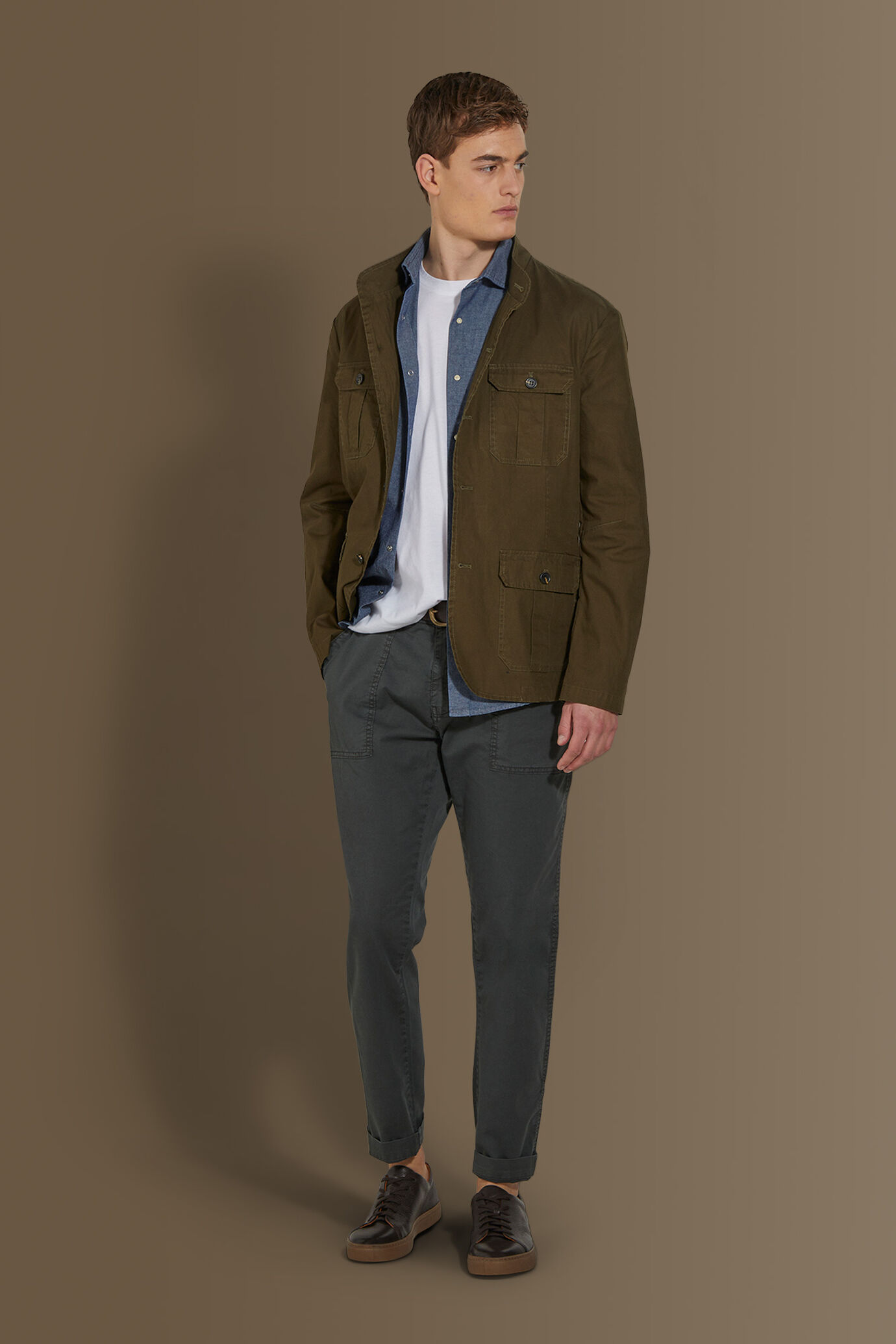 Fatigue trousers twill stretch construction image number 0