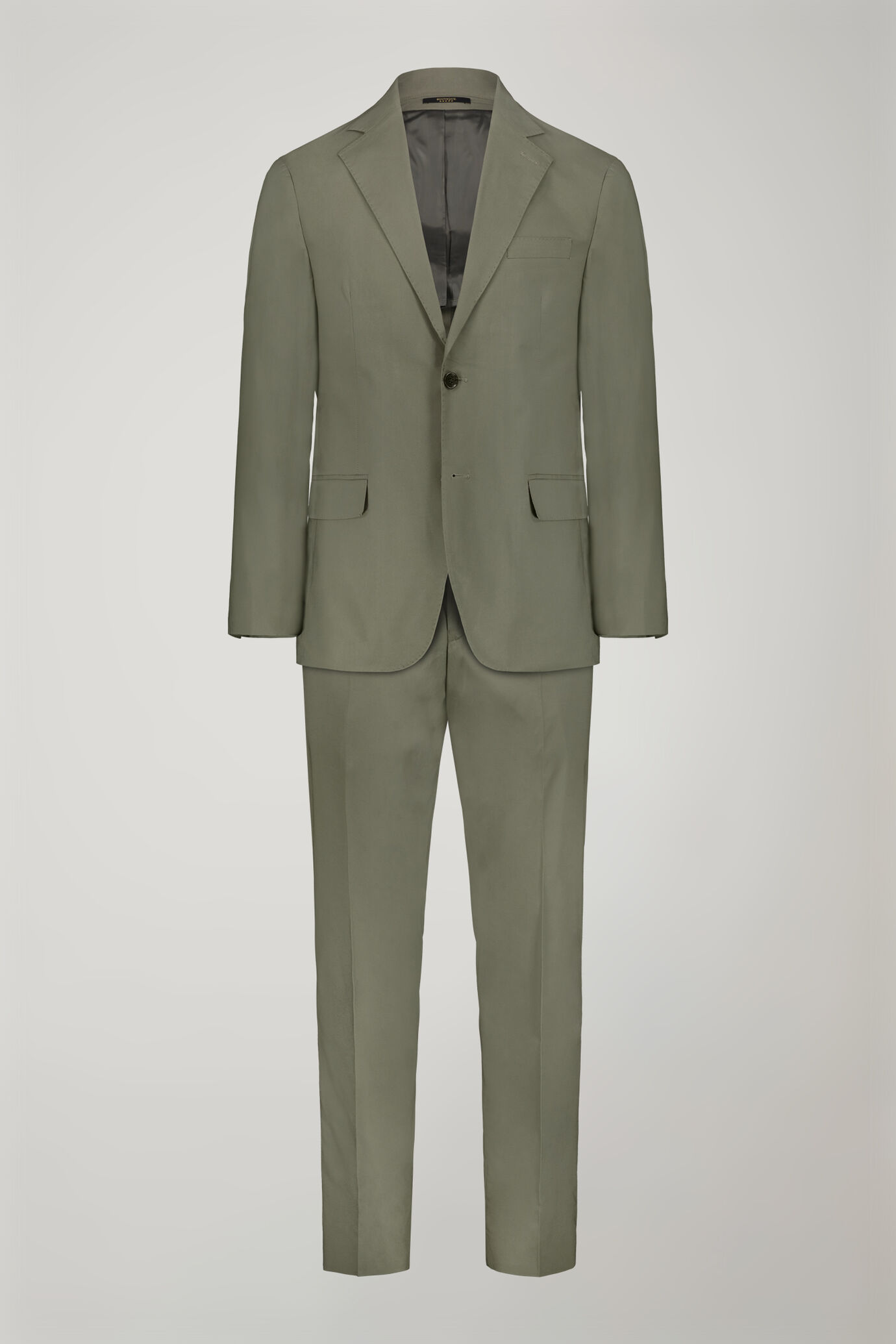 Single-breasted cotton regular fit solid color suit image number 8