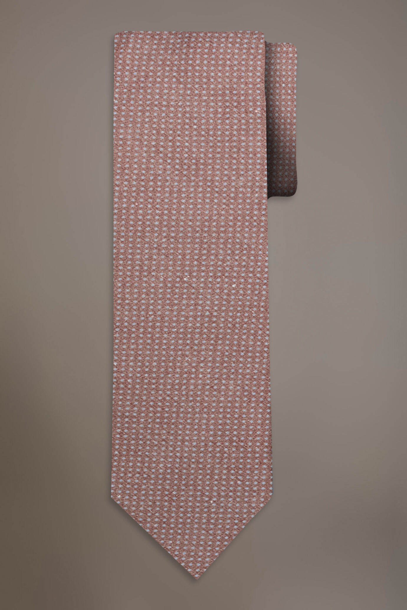Linen blend tie fancy design