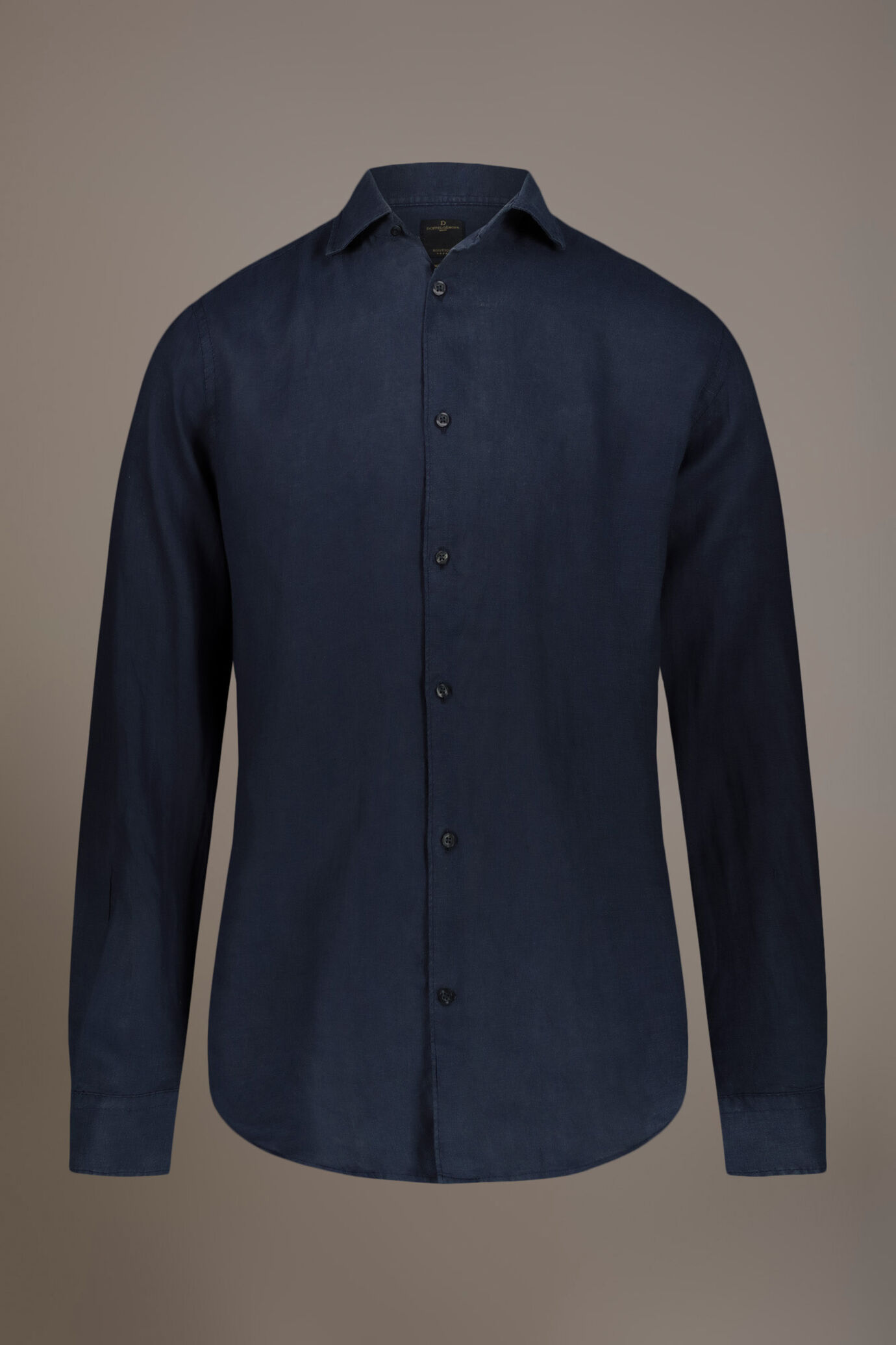 Camicia casual collo francese comfort fit 100% lino image number 3